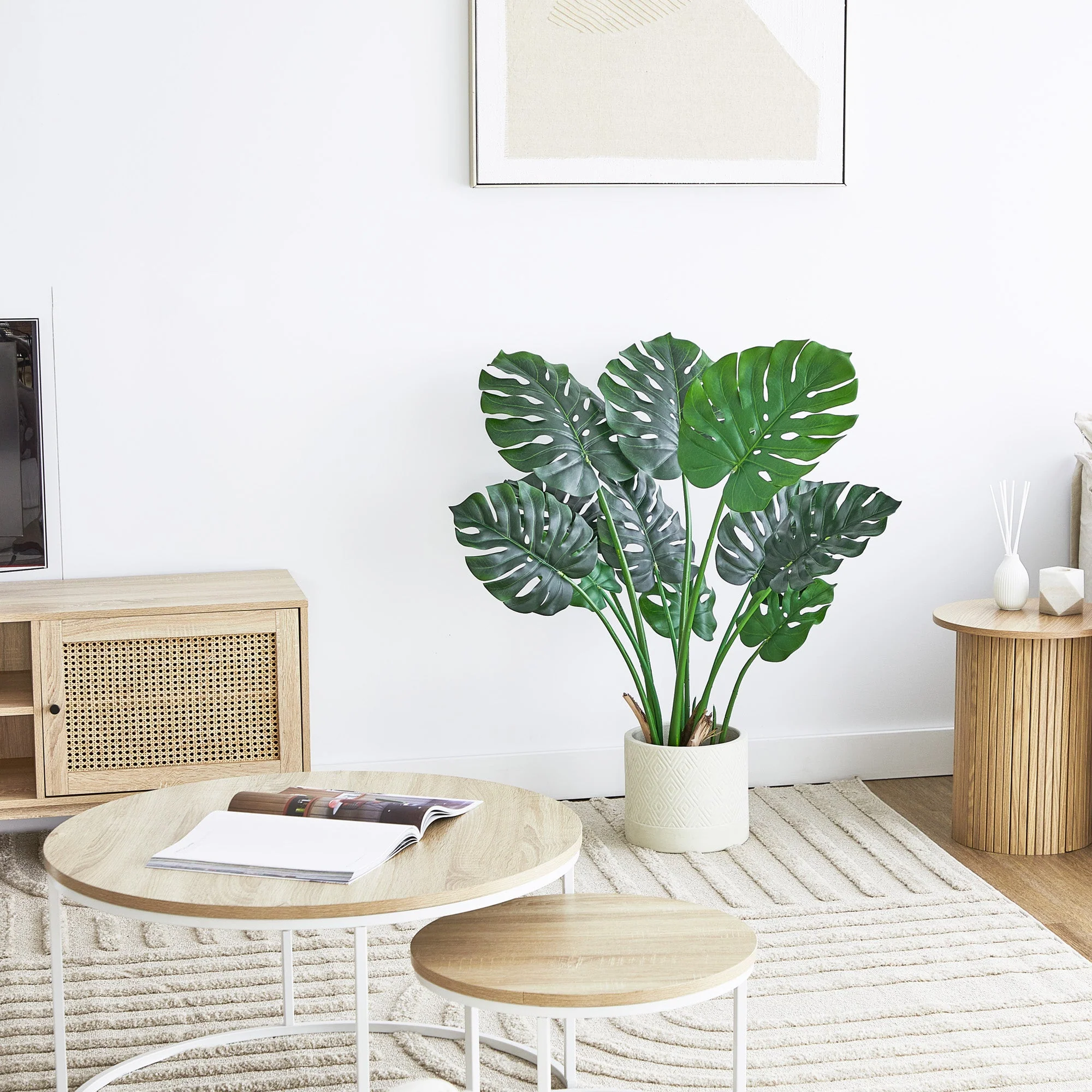 120cm Artificial Monstera Green - Image 7
