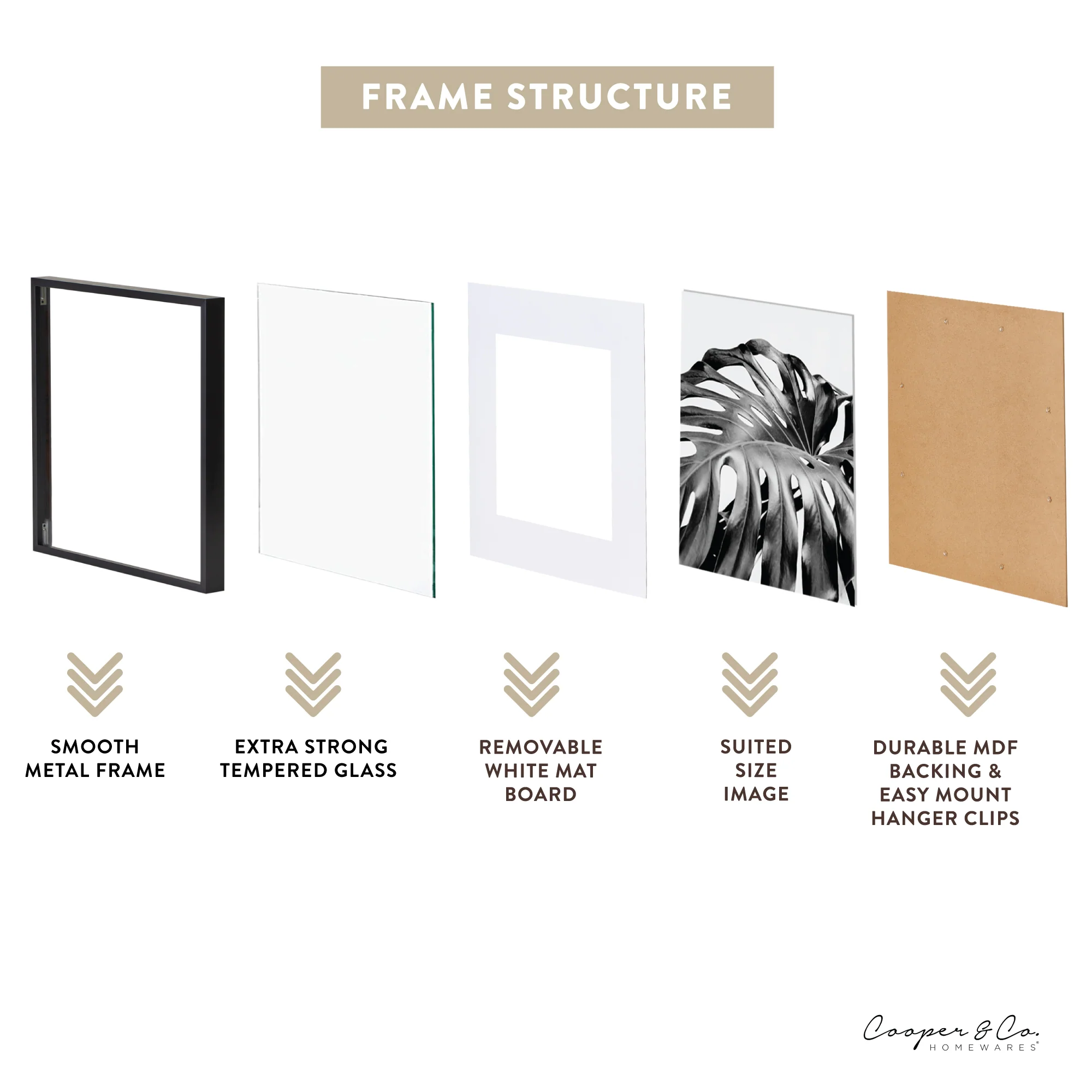 30x30cm Mat to 20x20cm Premium Metal Photo Frame - Image 5