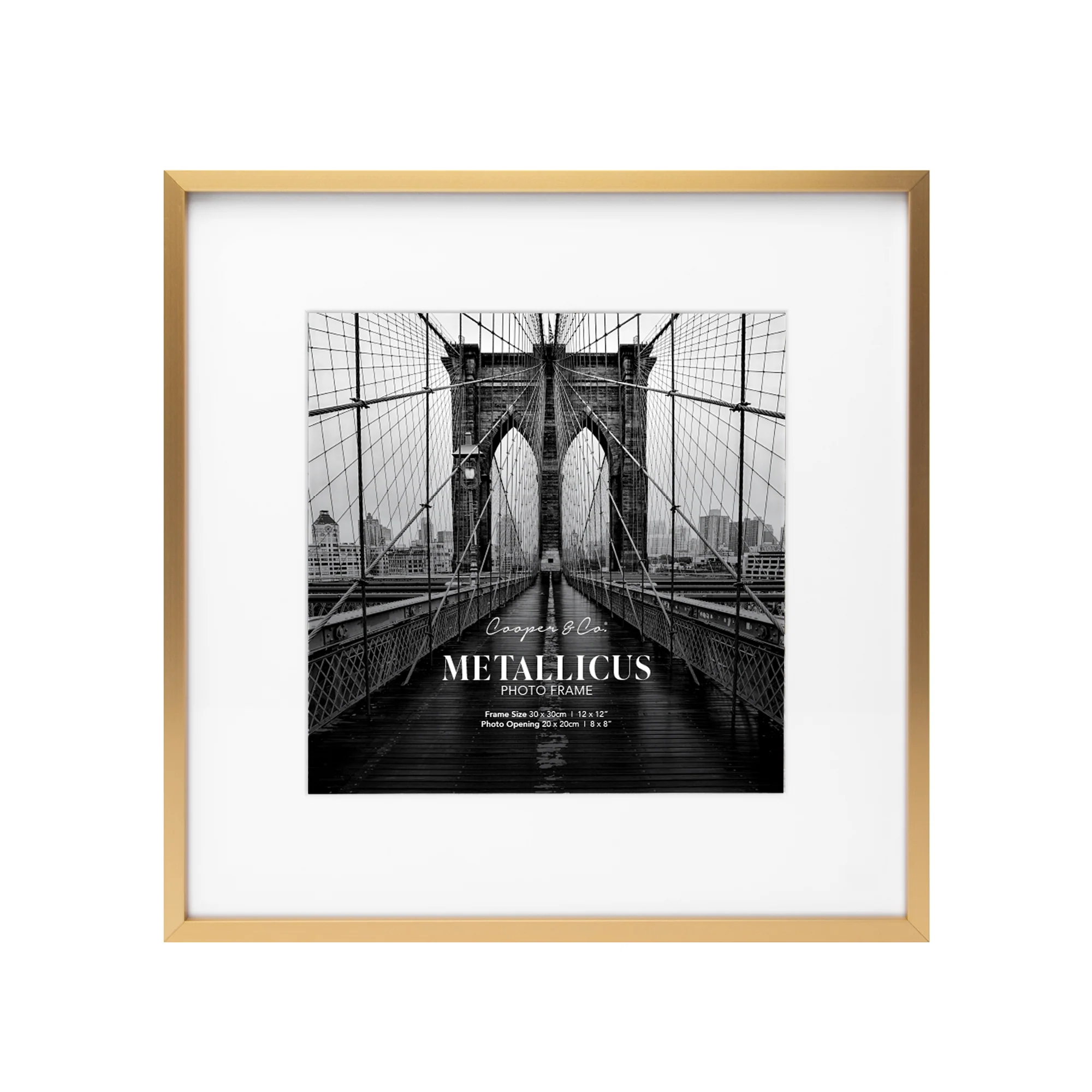 30x30cm Mat to 20x20cm Premium Metal Photo Frame - Image 8