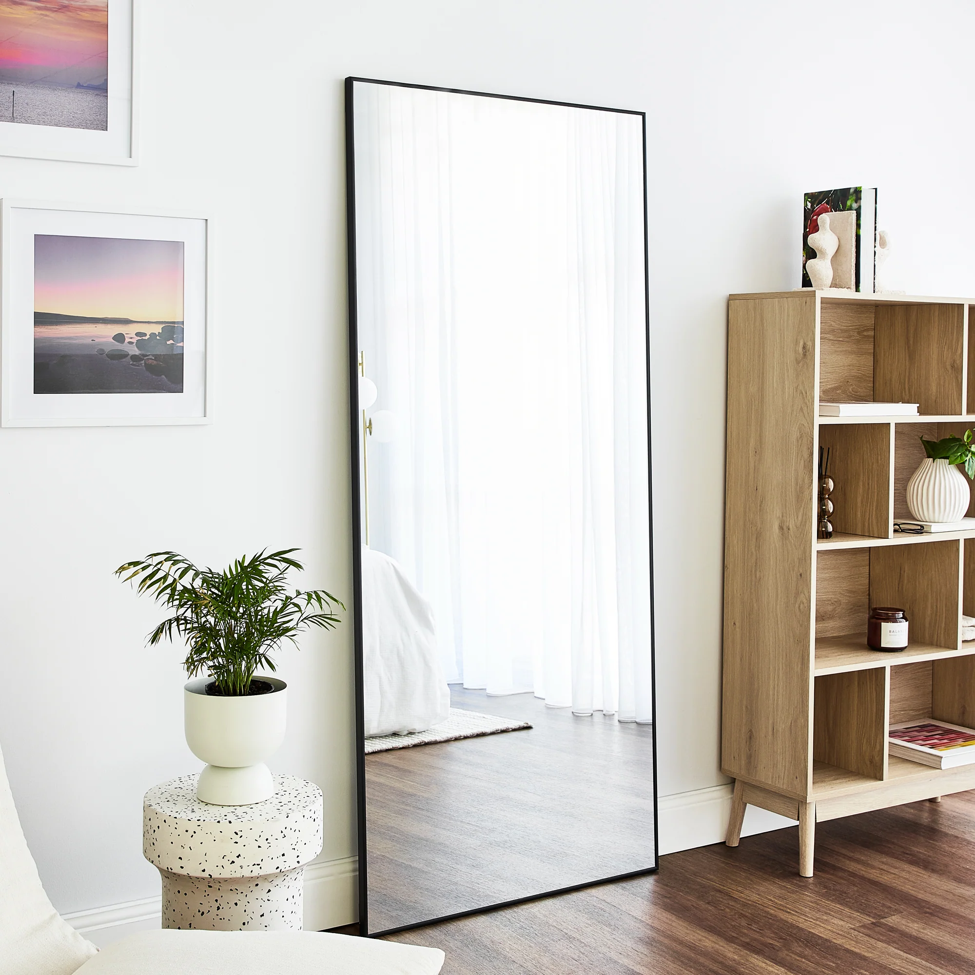 180cm Elle XL Rectangle Mirror Black - Image 2