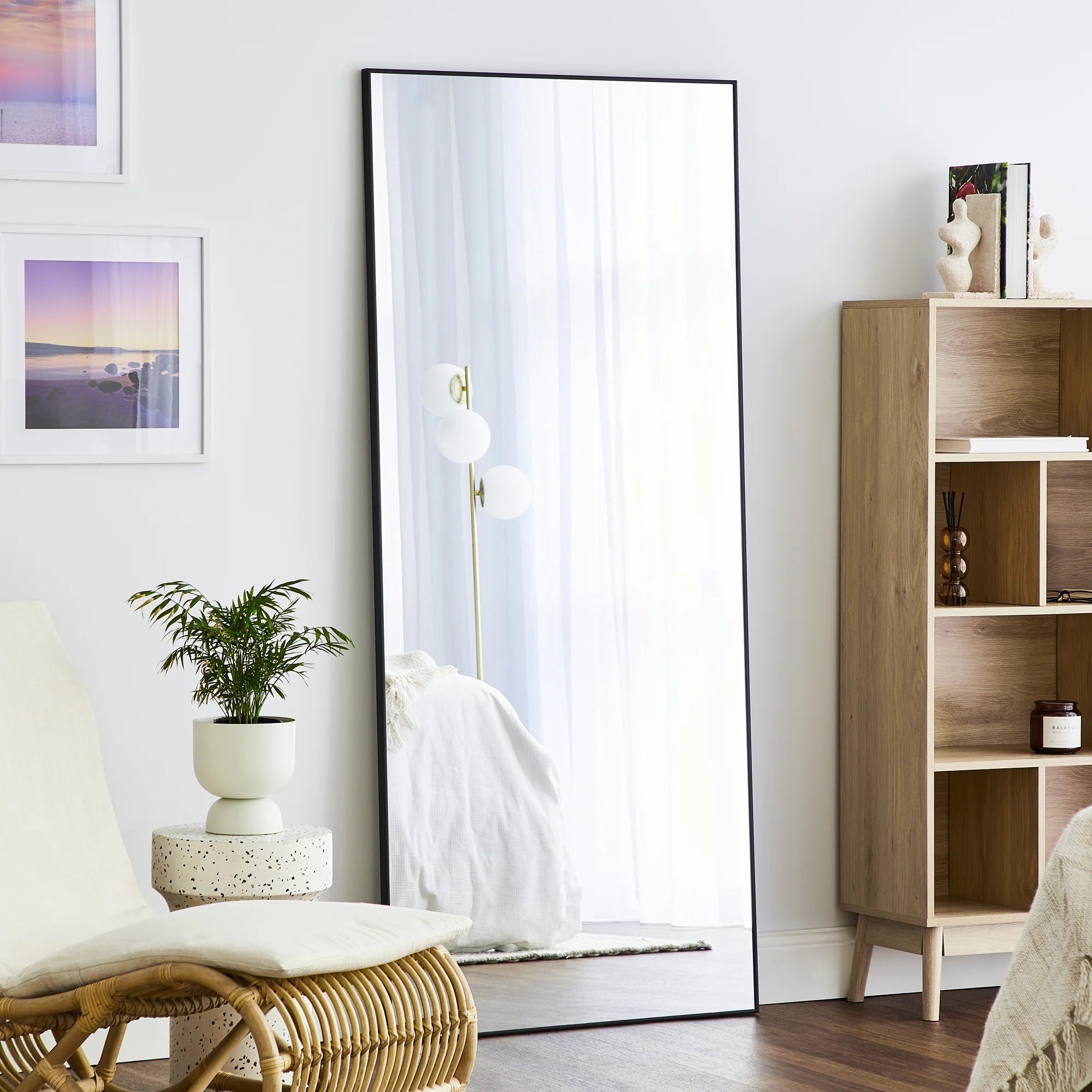 180cm Elle XL Rectangle Mirror Black - Image 7