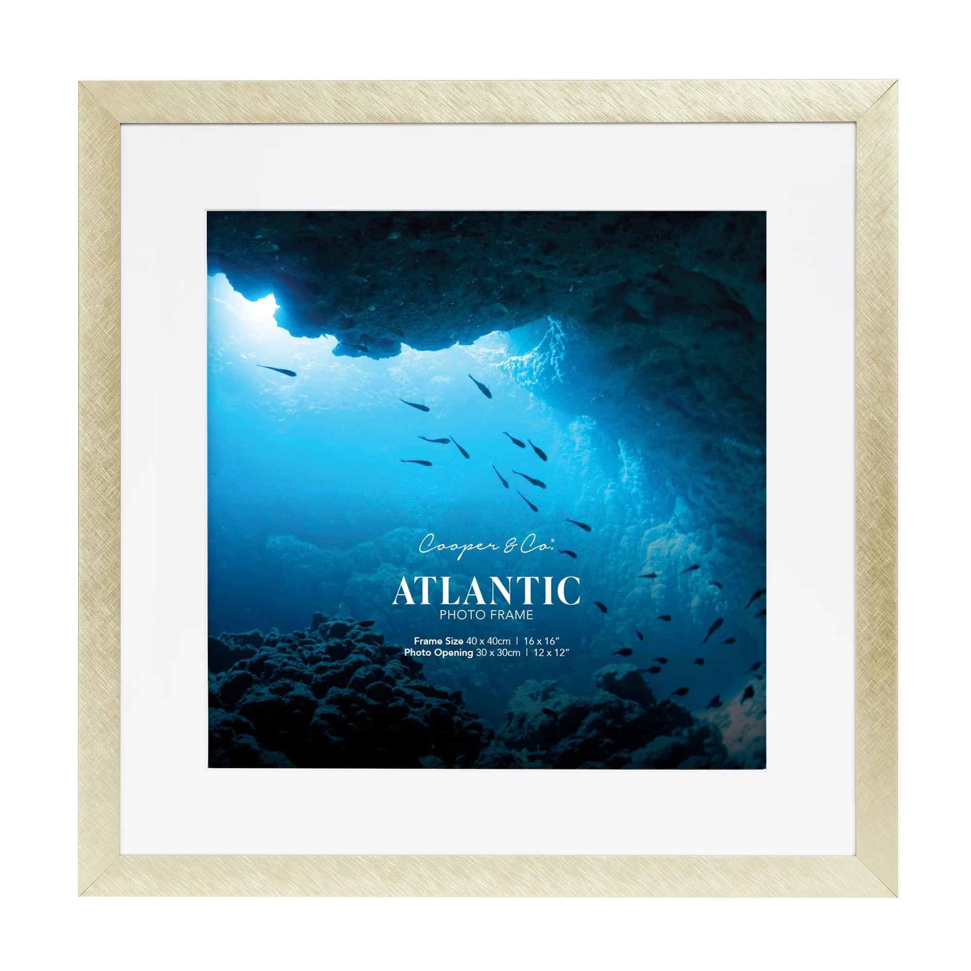40x40cm Mat to 30x30cm Boldline Metal Photo Frame - Image 12