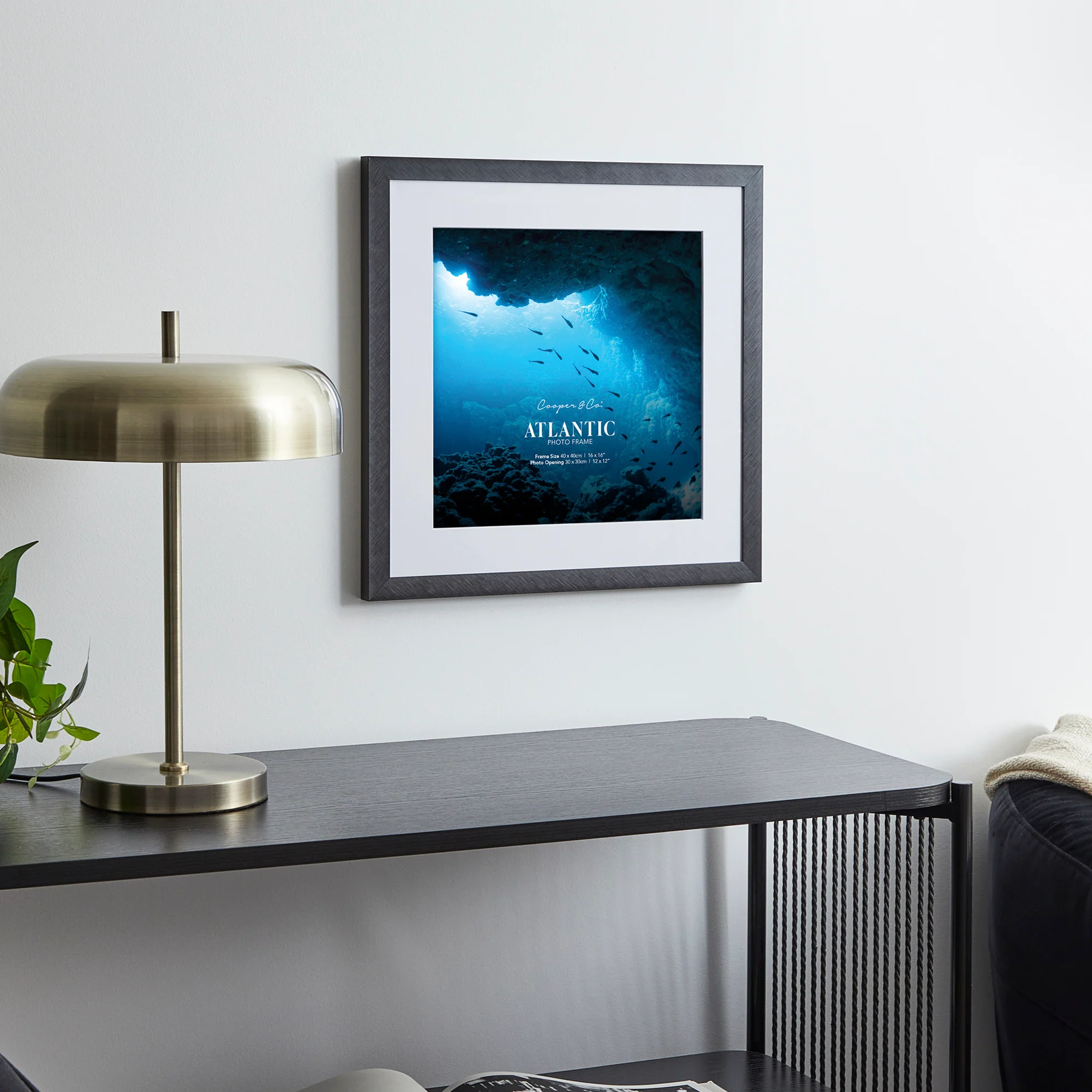 40x40cm Mat to 30x30cm Boldline Metal Photo Frame - Image 4
