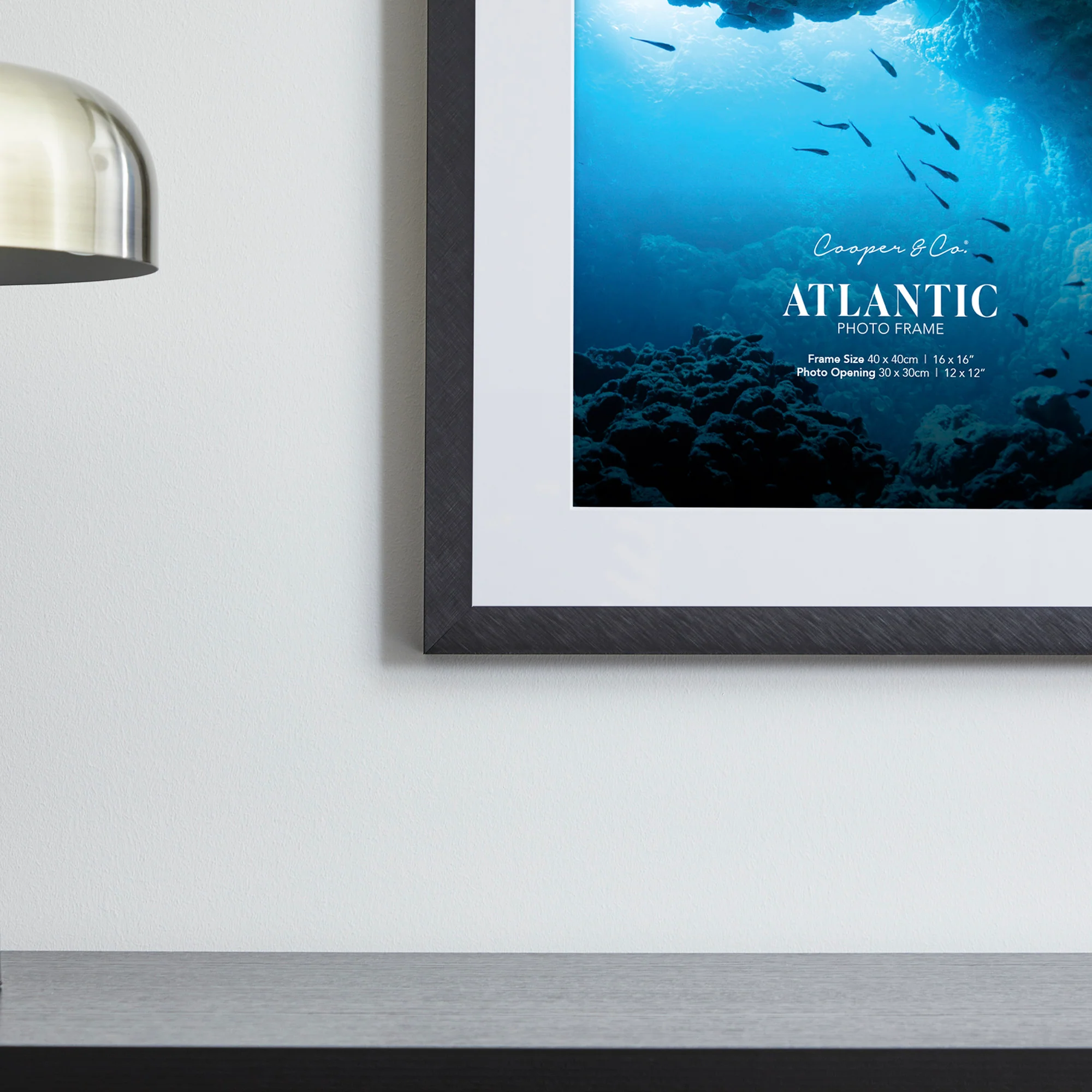 40x40cm Mat to 30x30cm Boldline Metal Photo Frame - Image 5