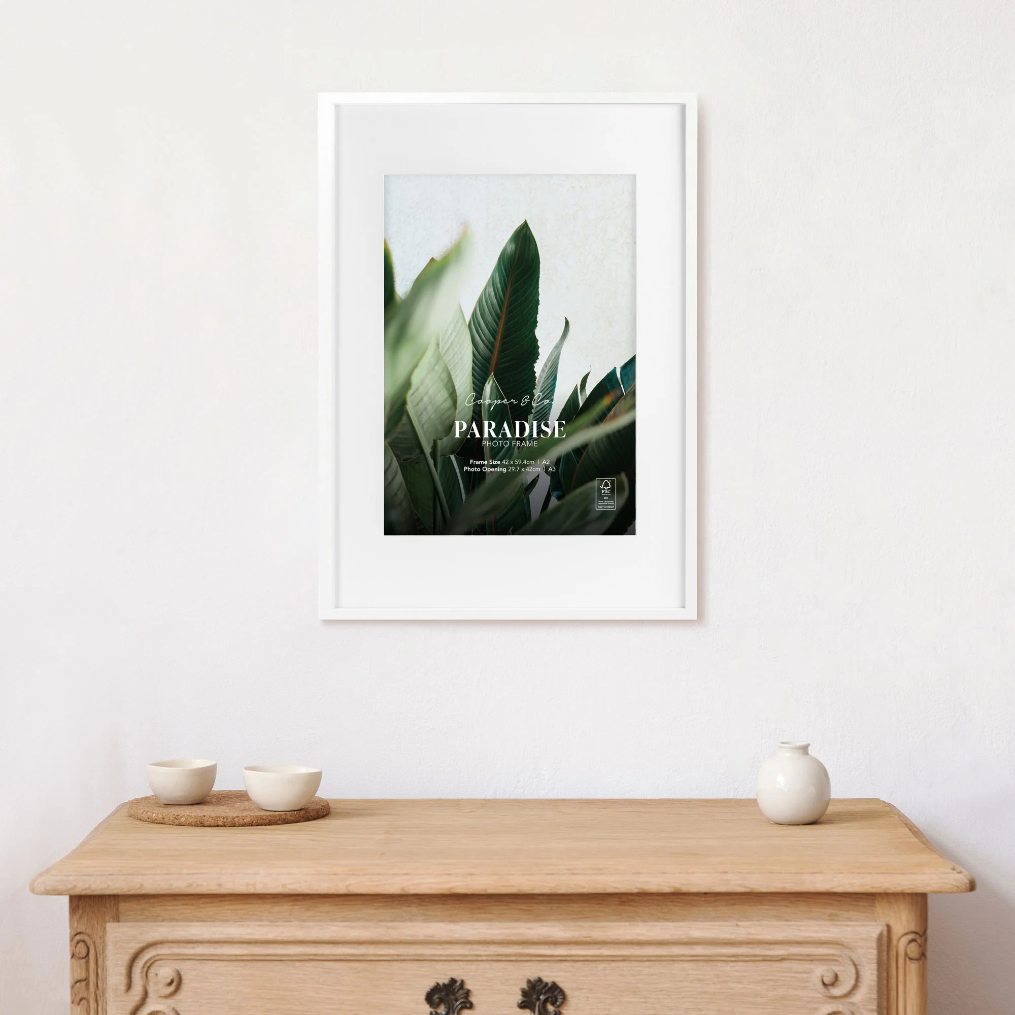 A2 Mat to A3 Premium Paradise Wooden Photo Frame - Image 14