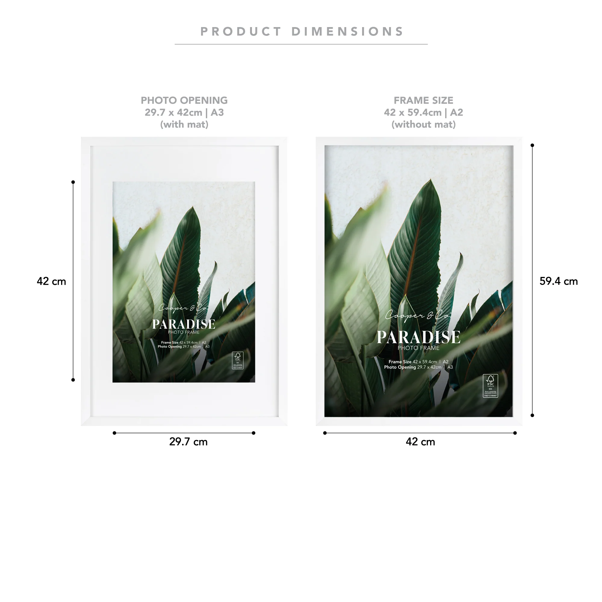 A2 Mat to A3 Premium Paradise Wooden Photo Frame - Image 15