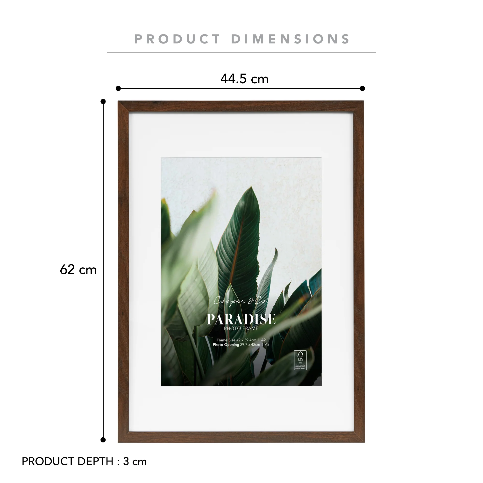 A2 Mat to A3 Premium Paradise Wooden Photo Frame - Image 21