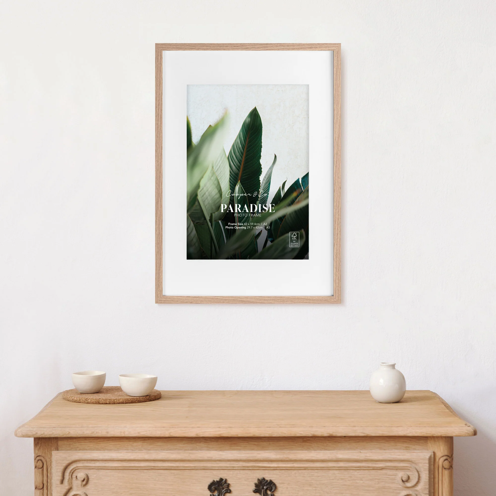 A2 Mat to A3 Premium Paradise Wooden Photo Frame - Image 8
