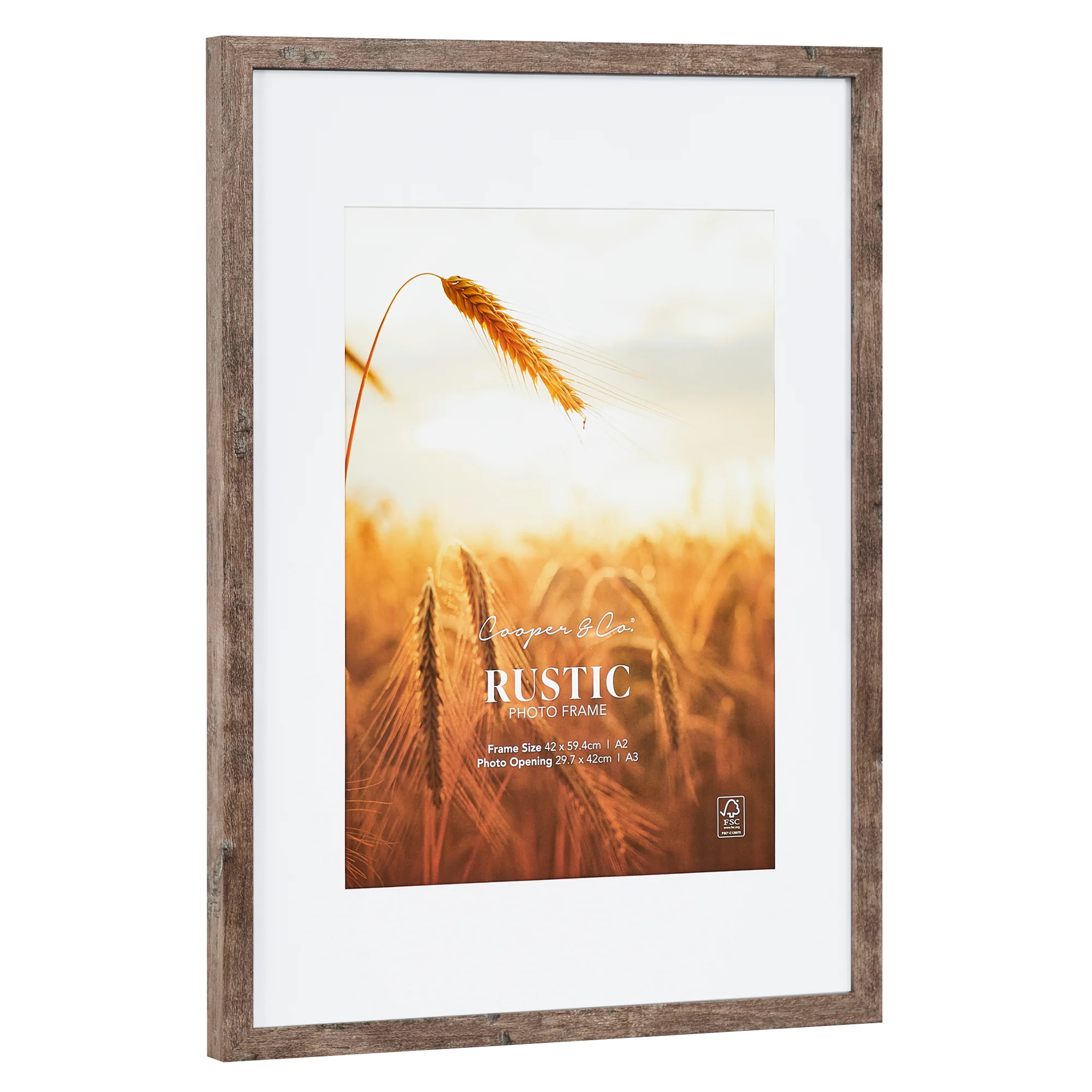 A2 Mat to A3 Premium Rustic Wooden Photo Frame - Image 10