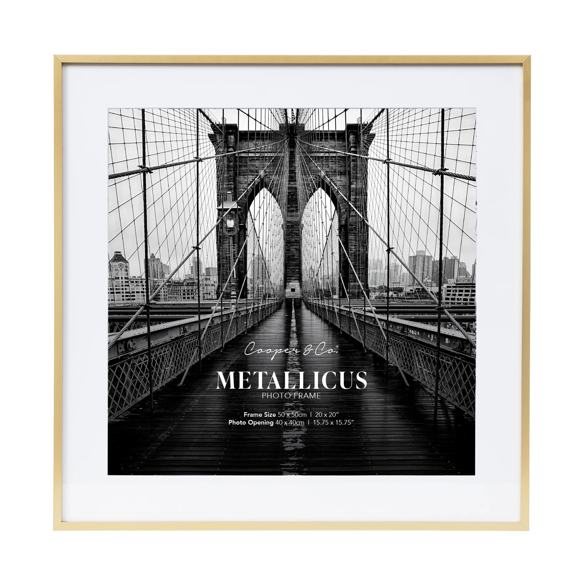 50x50cm Mat to 40x40cm Premium Metal Photo Frame - Image 9