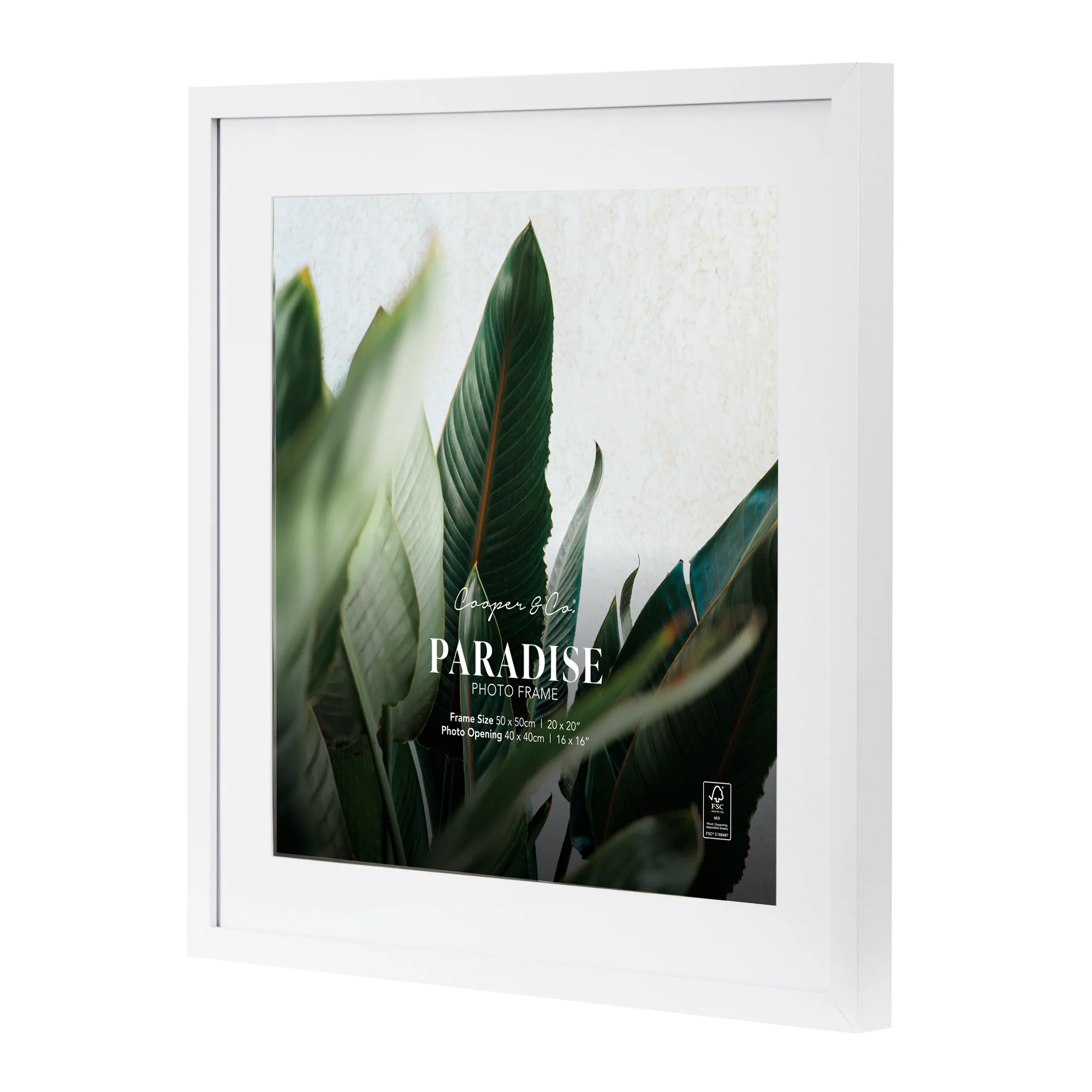 50x50cm Mat to 40x40cm Premium Paradise Wooden Photo Frame - Image 17