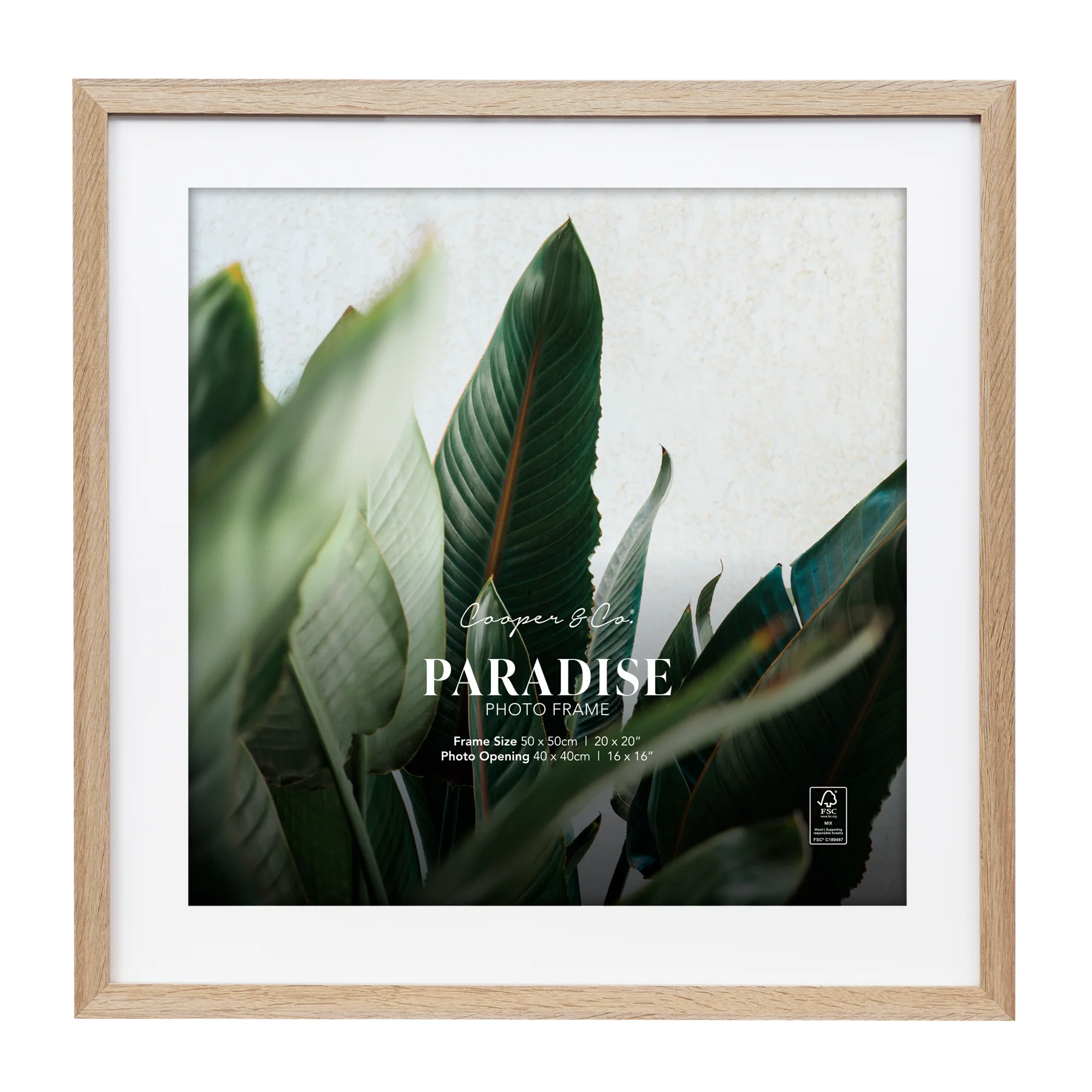 50x50cm Mat to 40x40cm Premium Paradise Wooden Photo Frame - Image 21