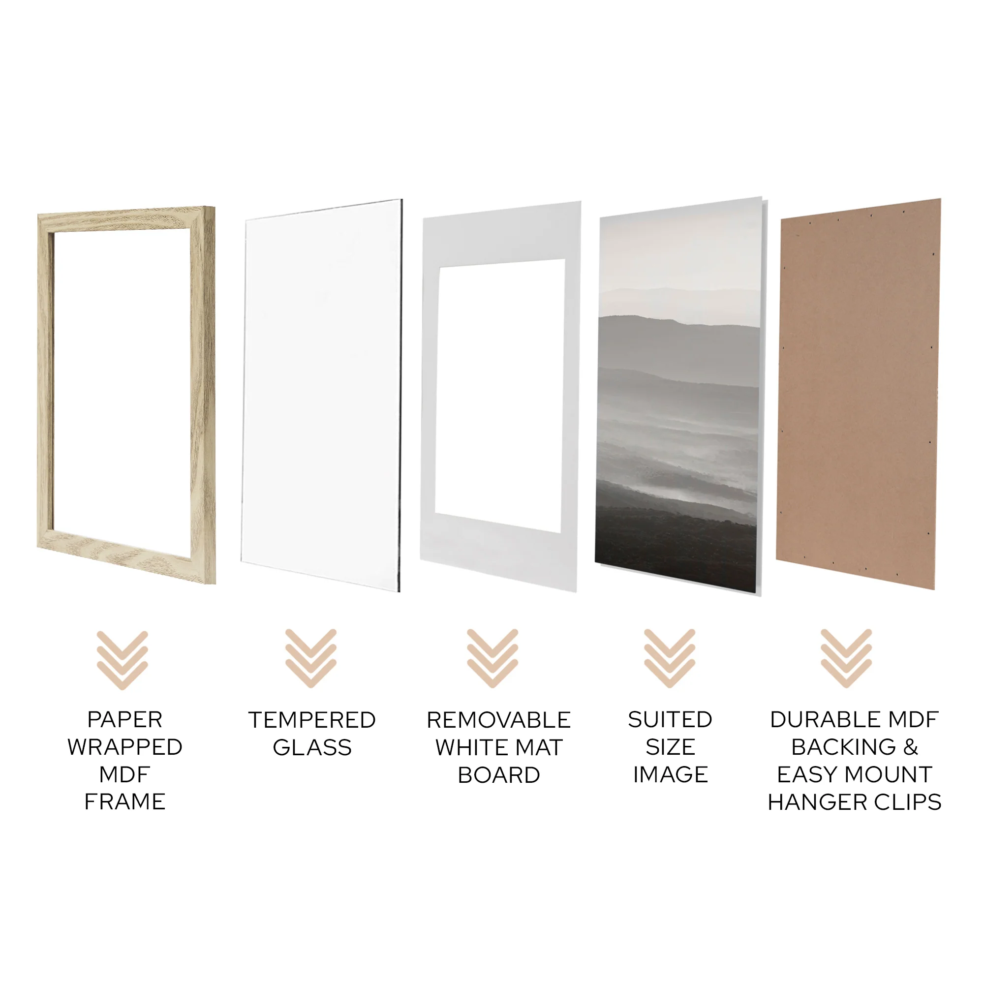 50x50cm Mat to 40x40cm Premium Paradise Wooden Photo Frame - Image 26