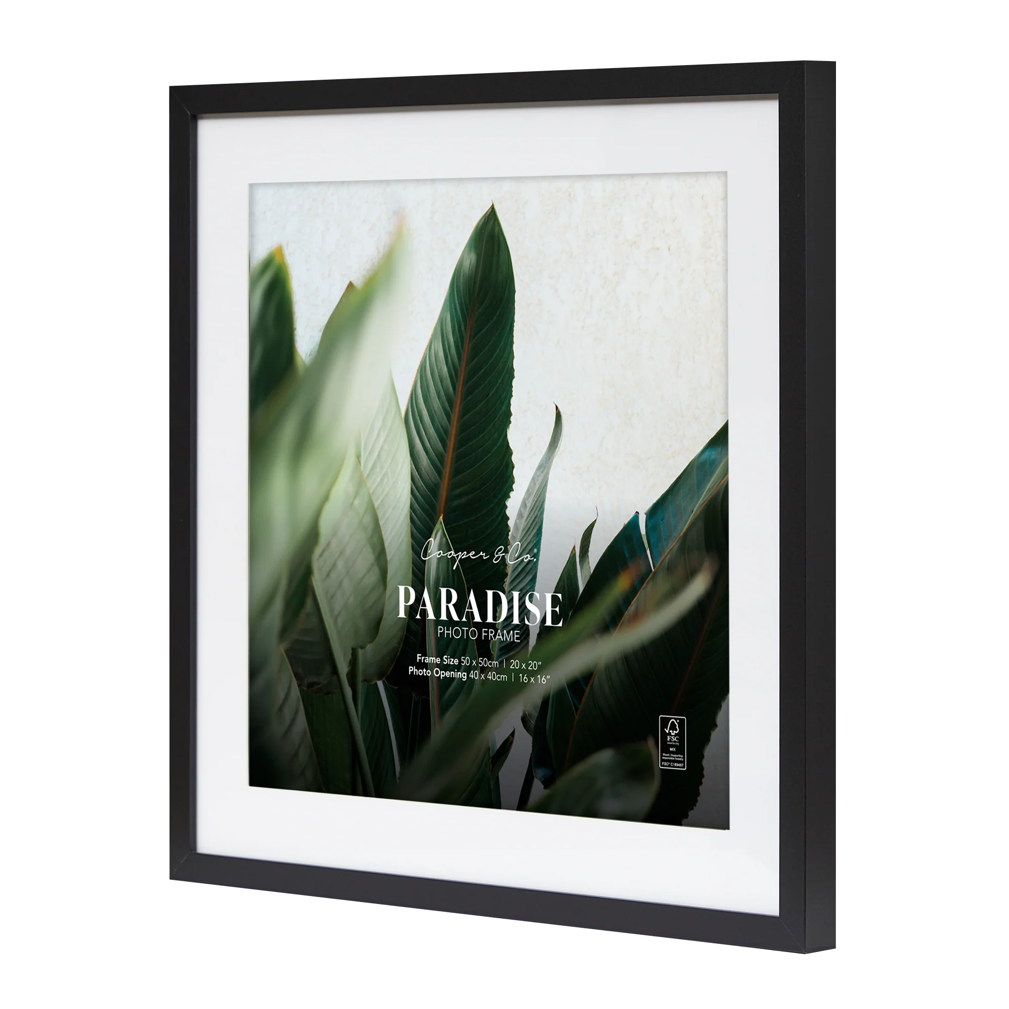 50x50cm Mat to 40x40cm Premium Paradise Wooden Photo Frame - Image 7