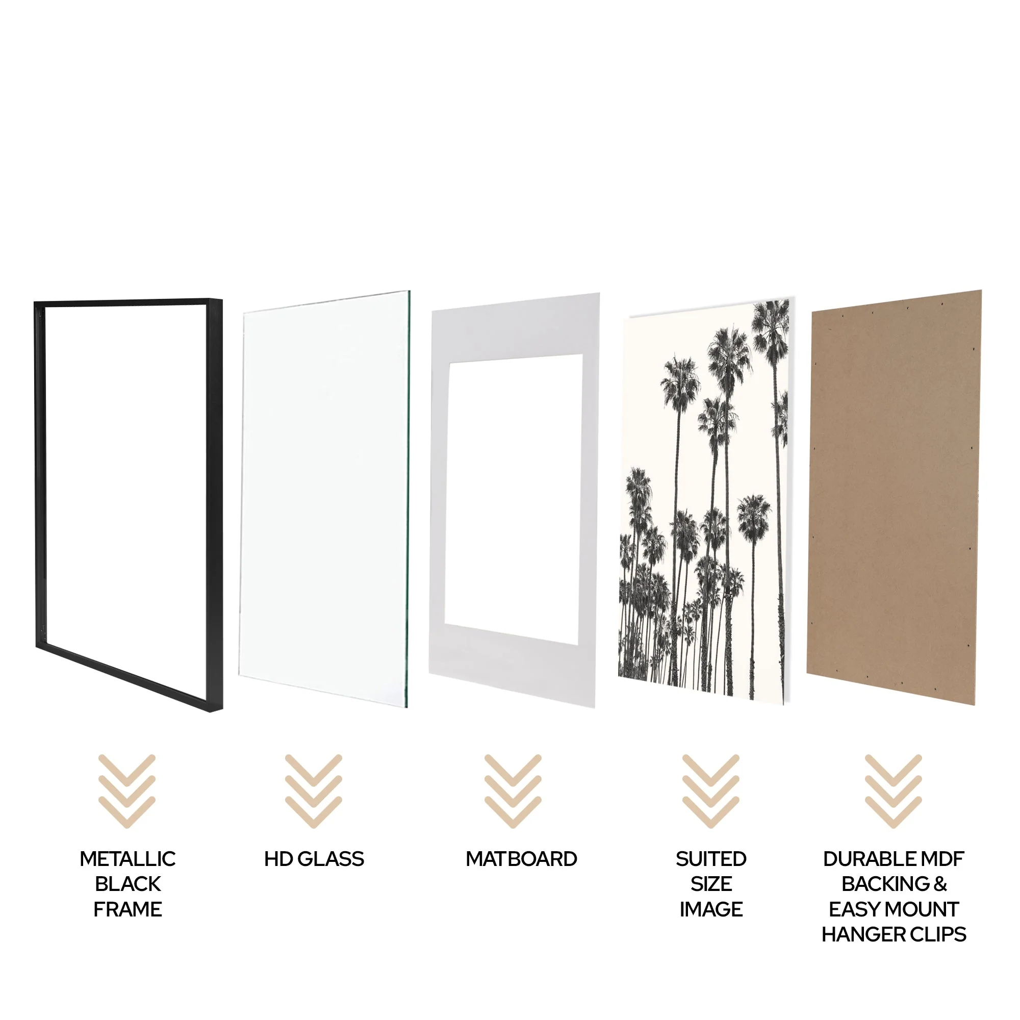 50x70cm Mat to 40x50cm Premium Metal Photo Frame - Image 4