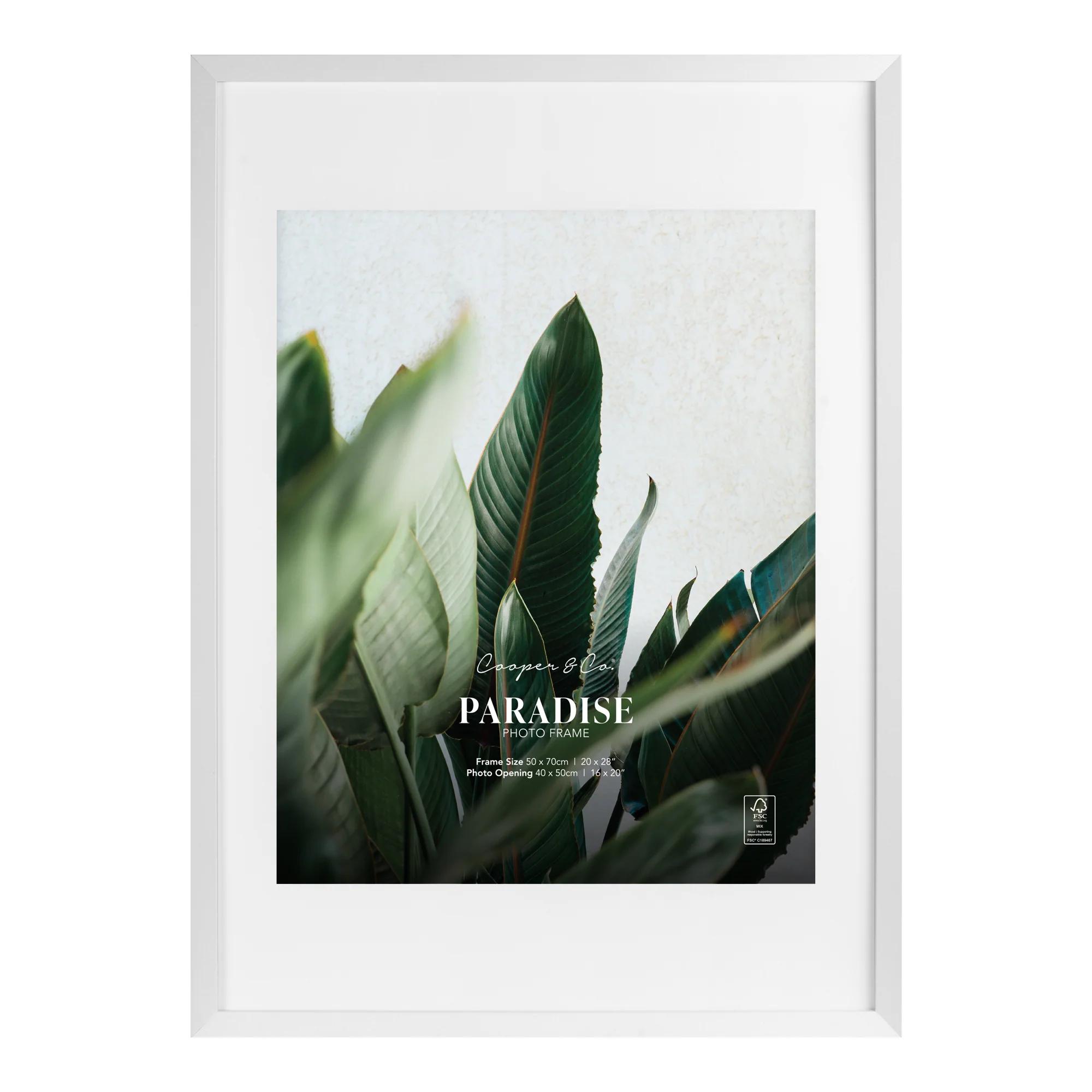 50x70cm Mat to 40x50cm Premium Paradise Wooden Photo Frame - Image 14