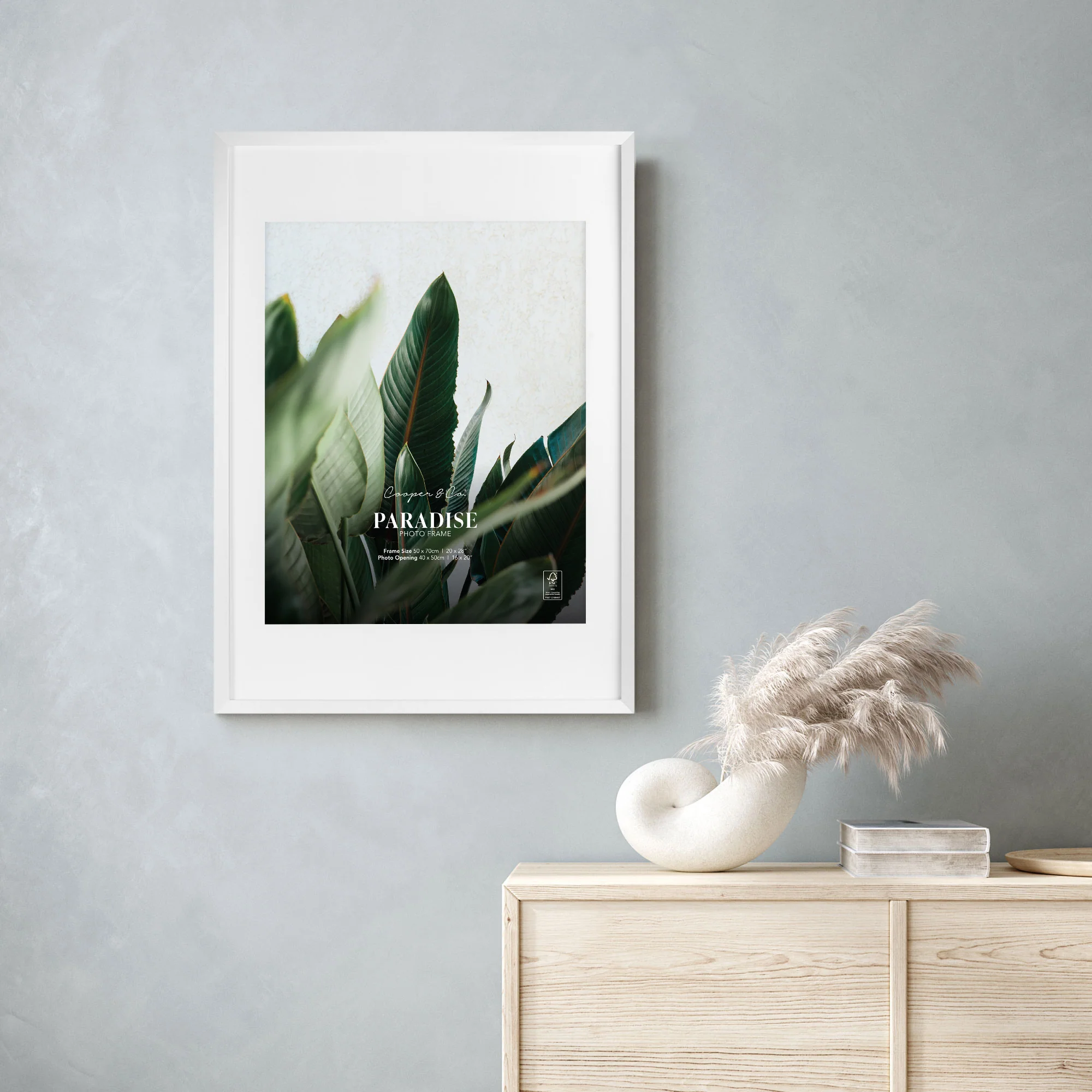 50x70cm Mat to 40x50cm Premium Paradise Wooden Photo Frame - Image 15