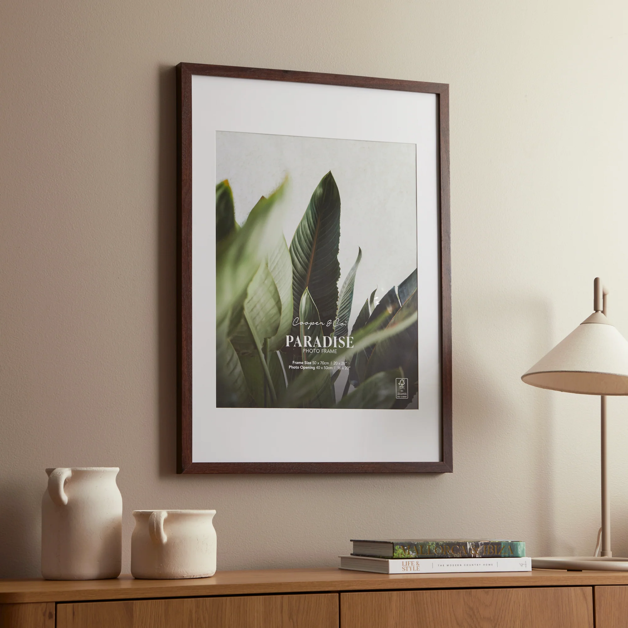 50x70cm Mat to 40x50cm Premium Paradise Wooden Photo Frame - Image 23