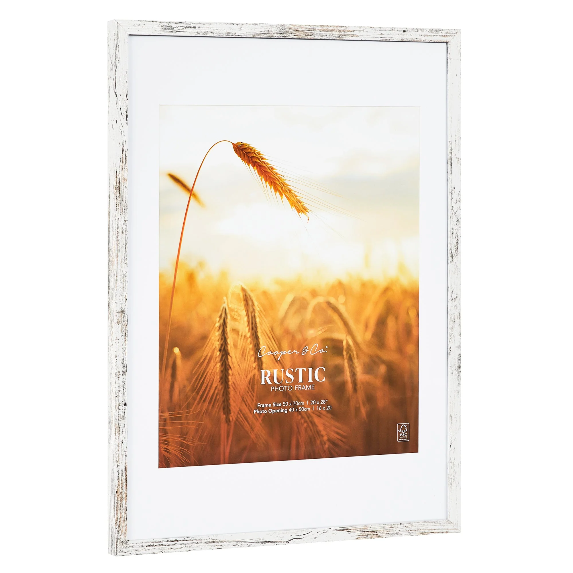 50x70cm Mat to 40x50cm Premium Rustic Wooden Photo Frame - Image 15
