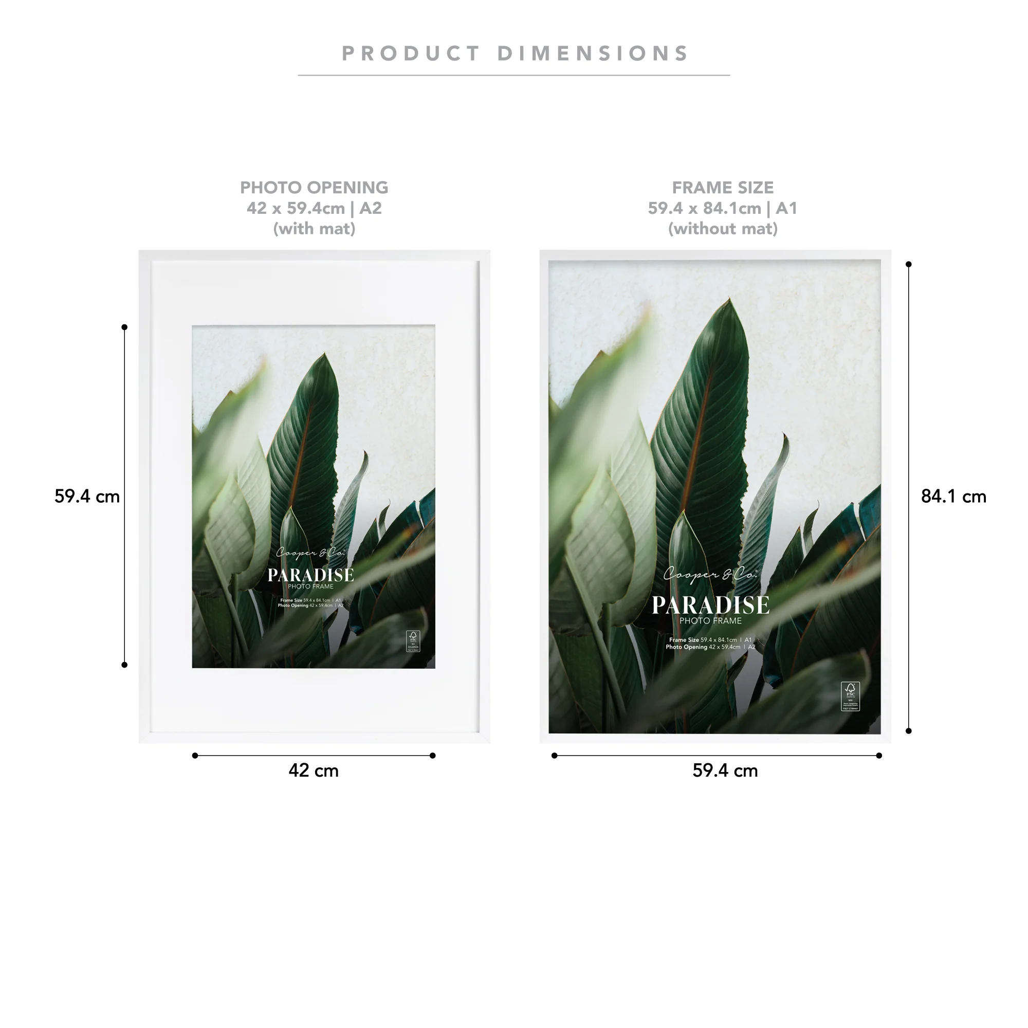 A1 Mat to A2 Premium Paradise Wooden Photo Frame - Image 15