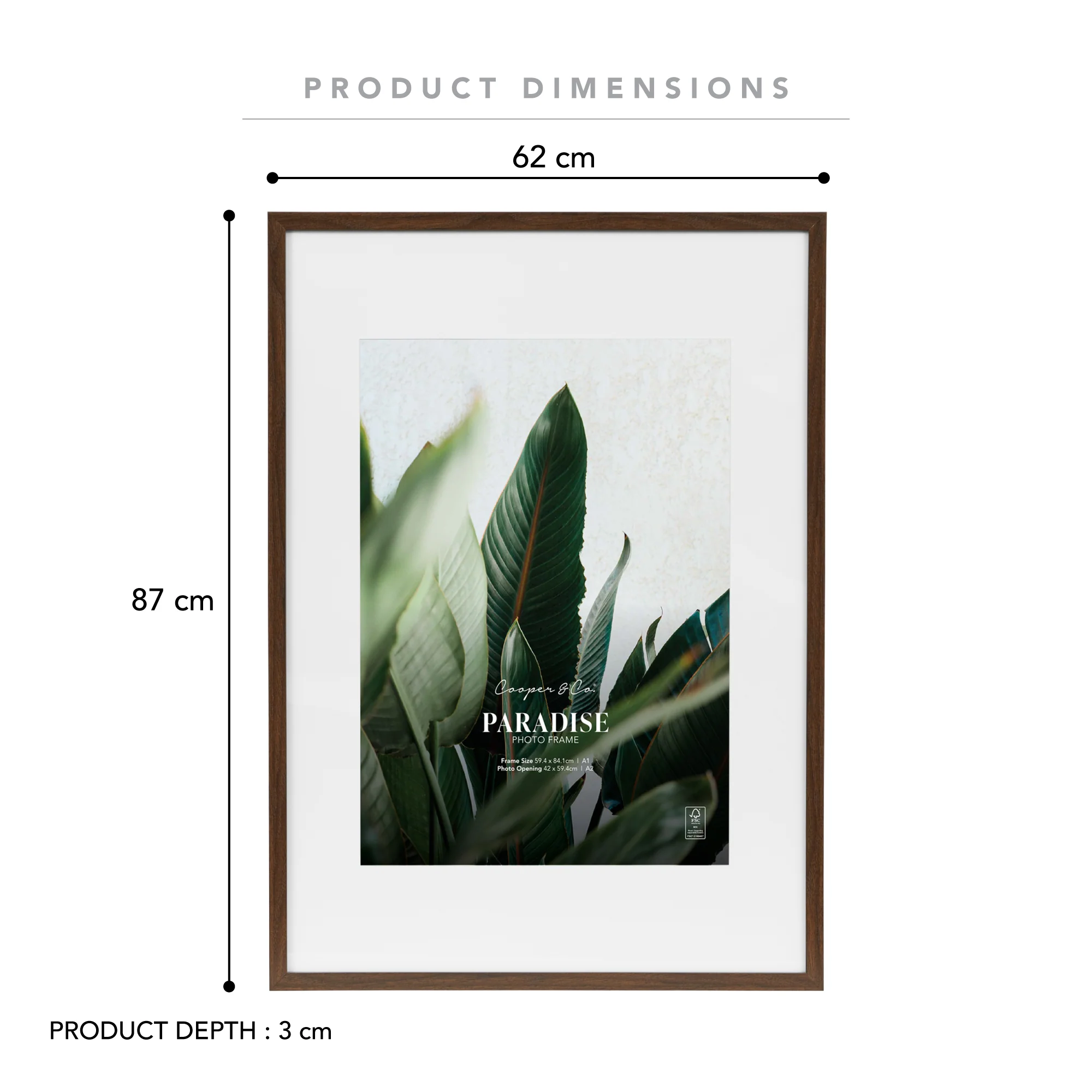 A1 Mat to A2 Premium Paradise Wooden Photo Frame - Image 21