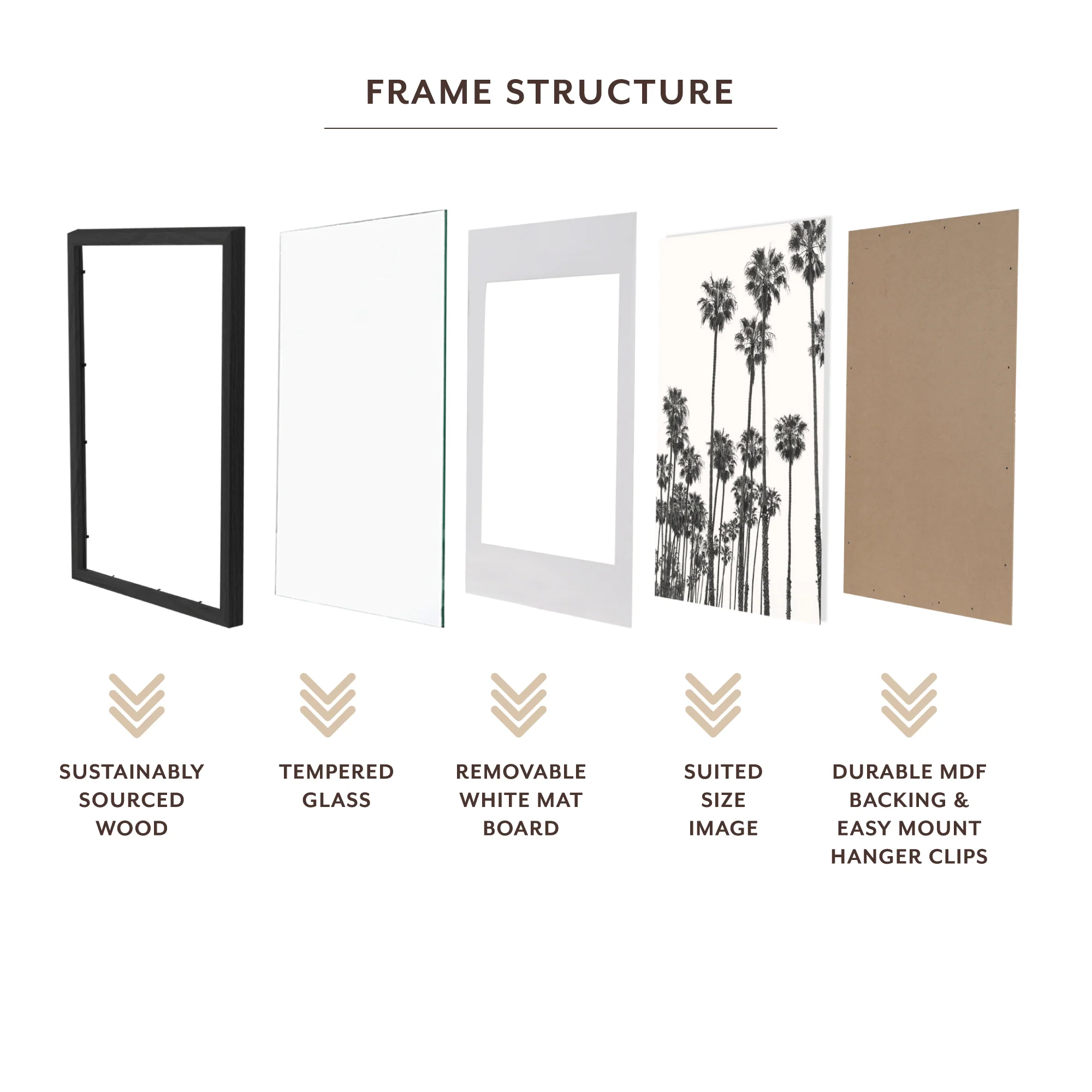 A1 Mat to A2 Premium Paradise Wooden Photo Frame - Image 4
