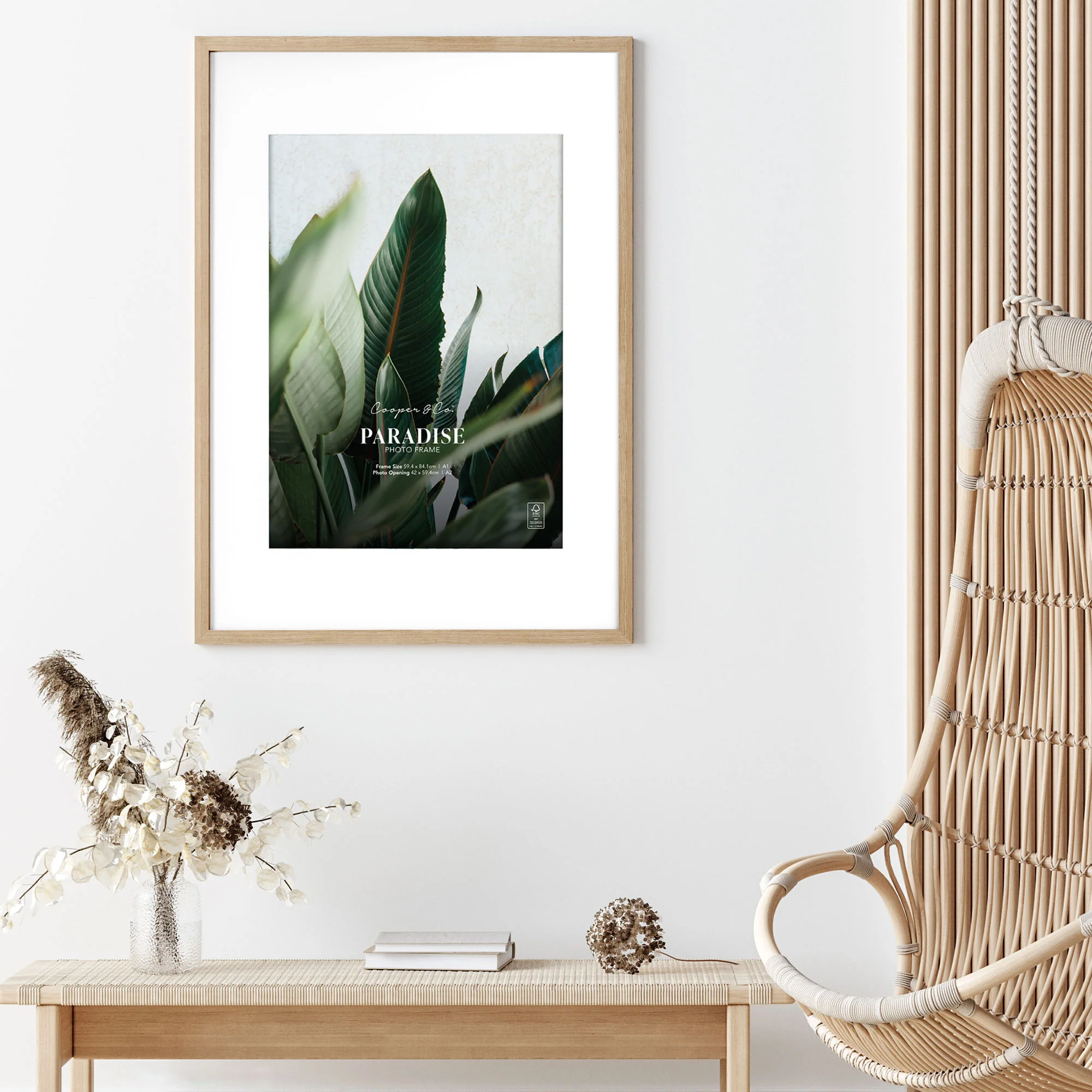 A1 Mat to A2 Premium Paradise Wooden Photo Frame - Image 8