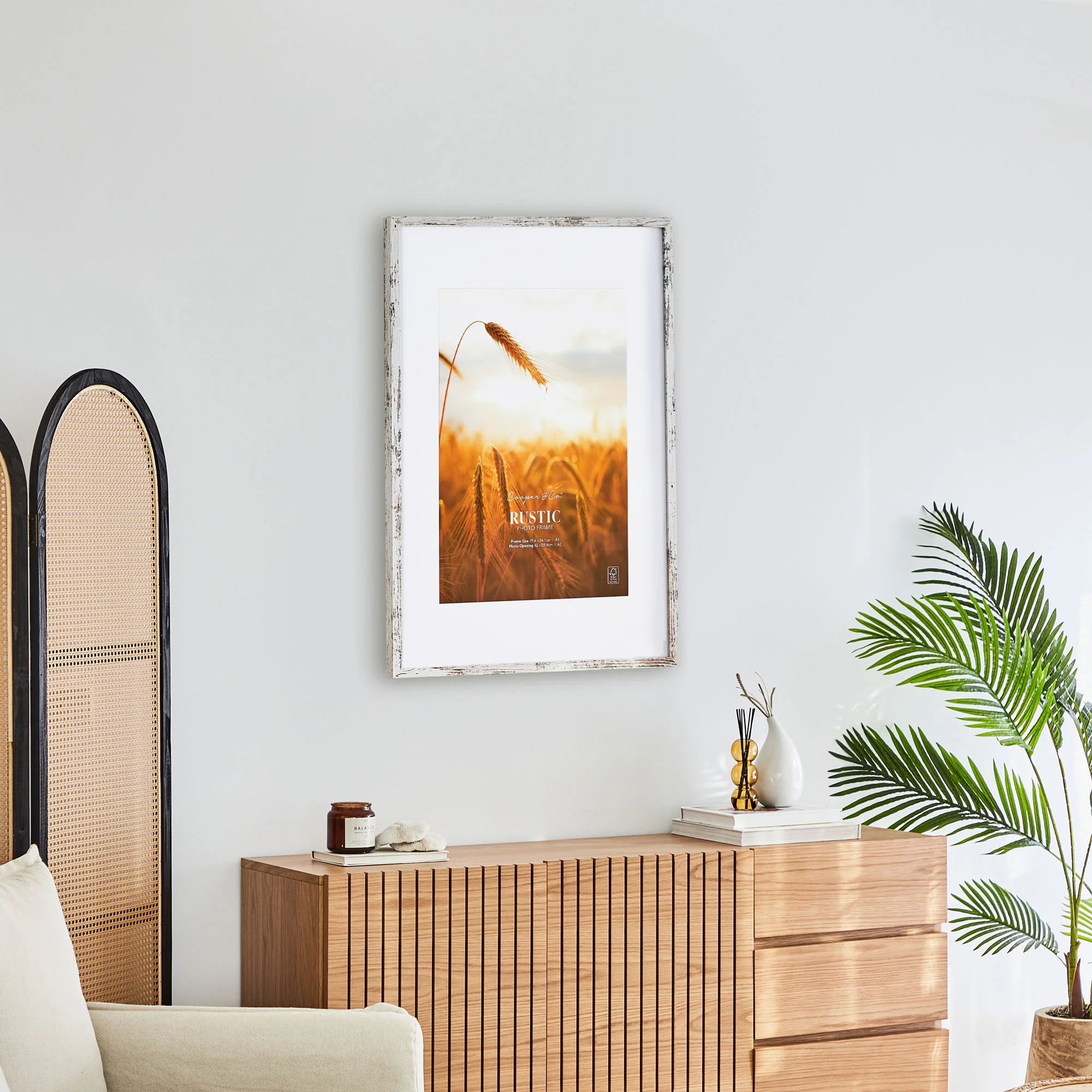 59.4x84.1cm Mat to 42x59.4cm Premium Rustic Wooden Photo Frame - Image 10