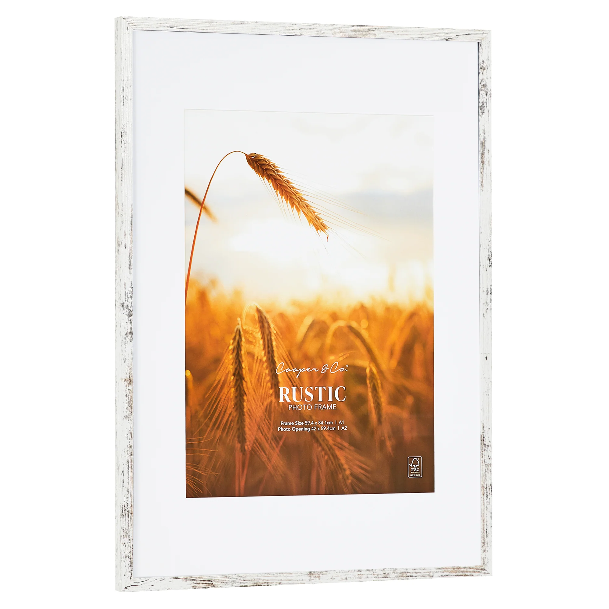 59.4x84.1cm Mat to 42x59.4cm Premium Rustic Wooden Photo Frame - Image 13