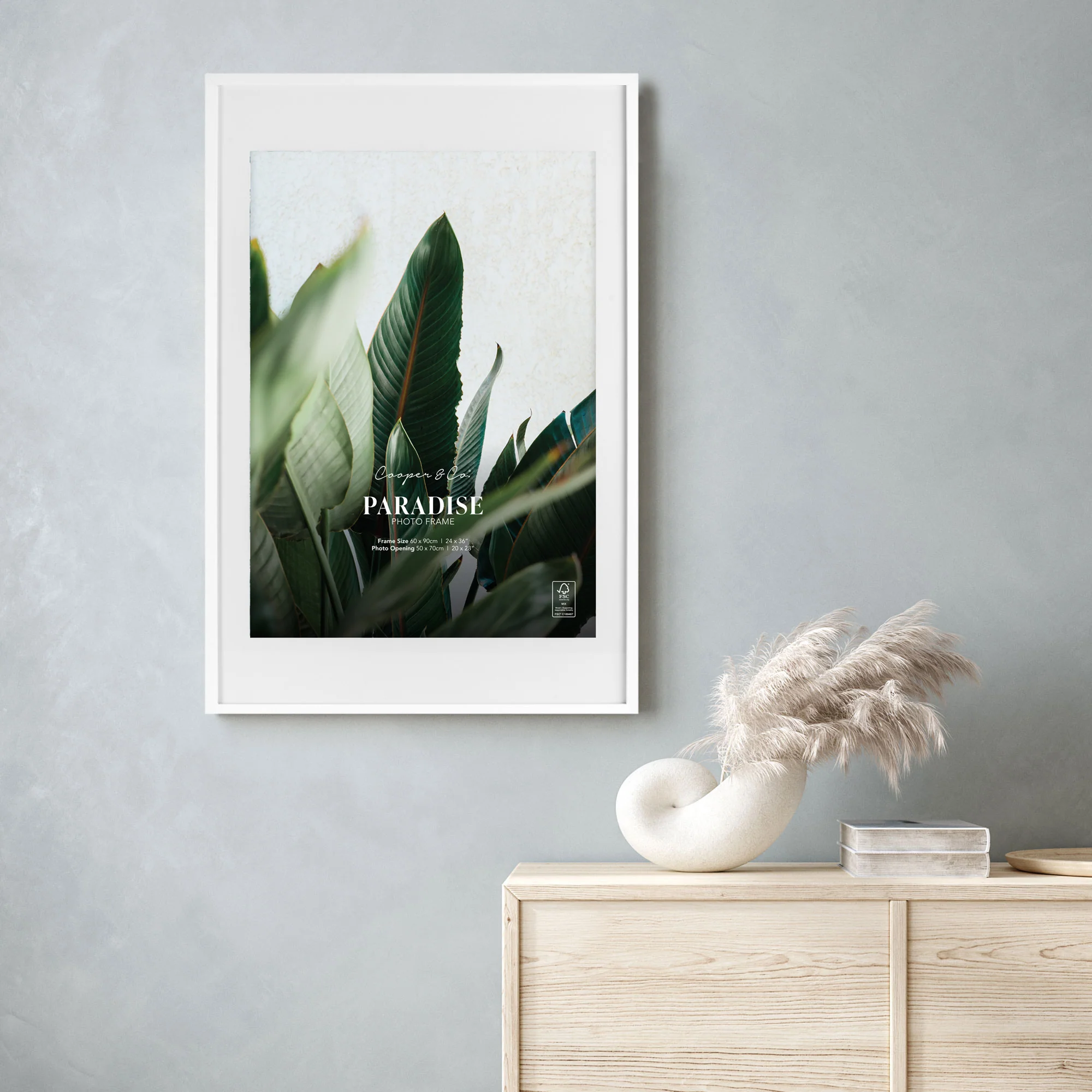 60x90cm Mat to 50x70cm Premium Paradise Wooden Photo Frame - Image 14