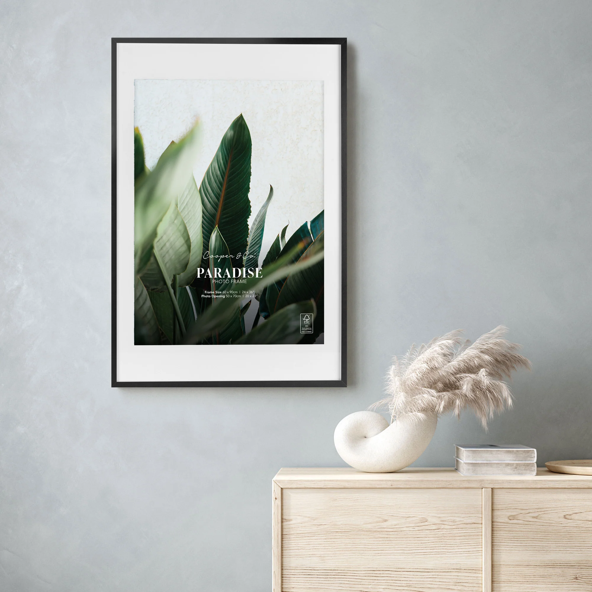 60x90cm Mat to 50x70cm Premium Paradise Wooden Photo Frame - Image 2