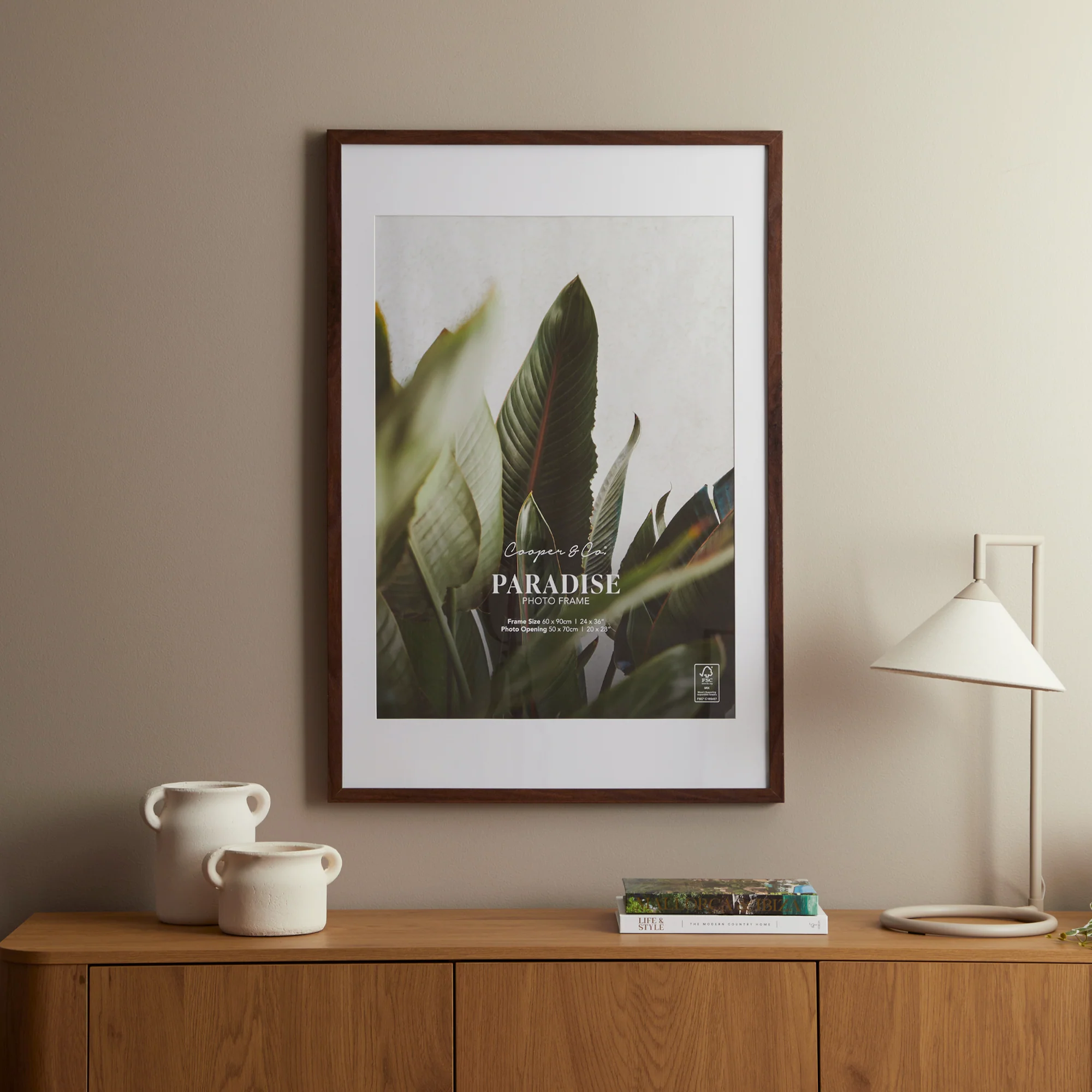 60x90cm Mat to 50x70cm Premium Paradise Wooden Photo Frame - Image 20