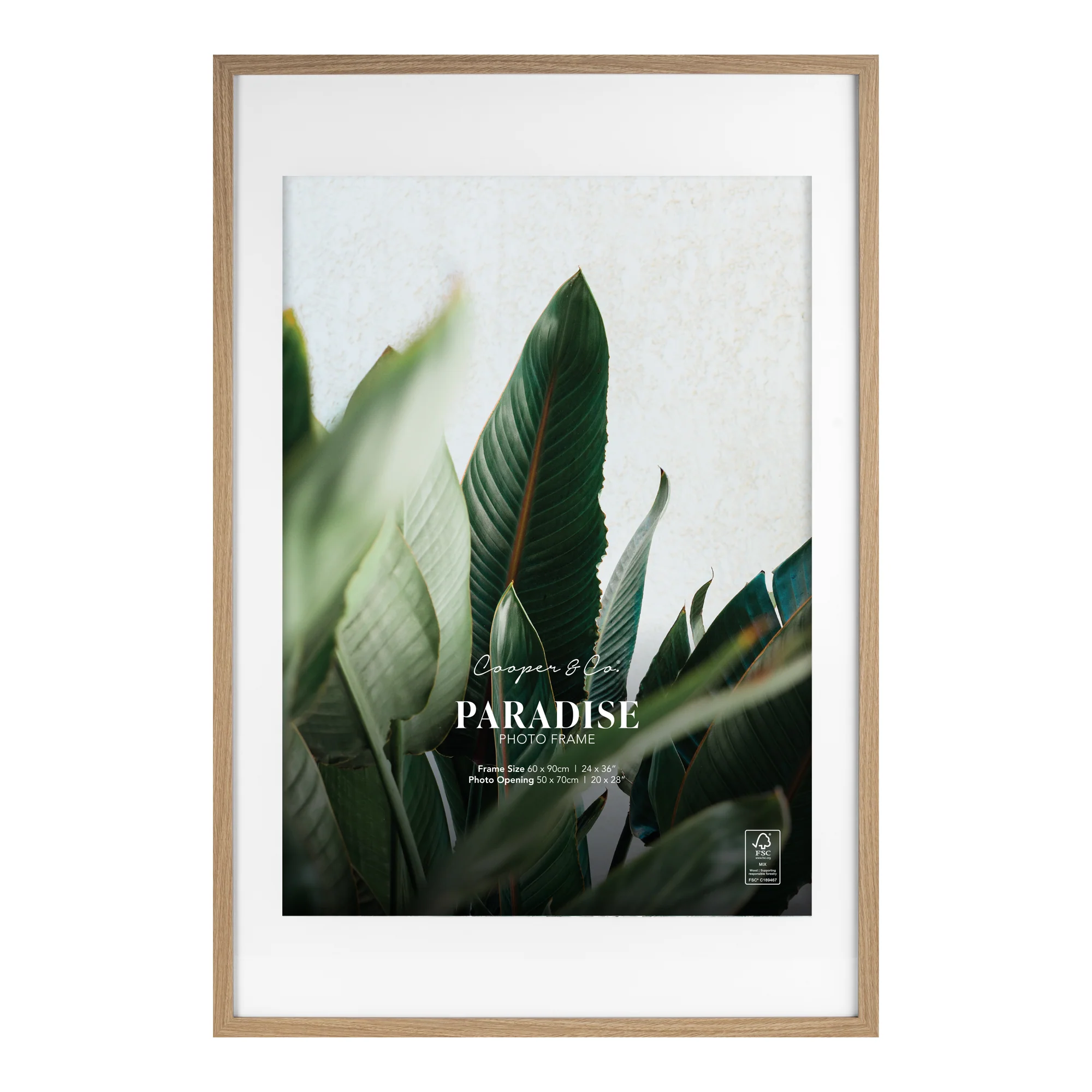 60x90cm Mat to 50x70cm Premium Paradise Wooden Photo Frame - Image 7