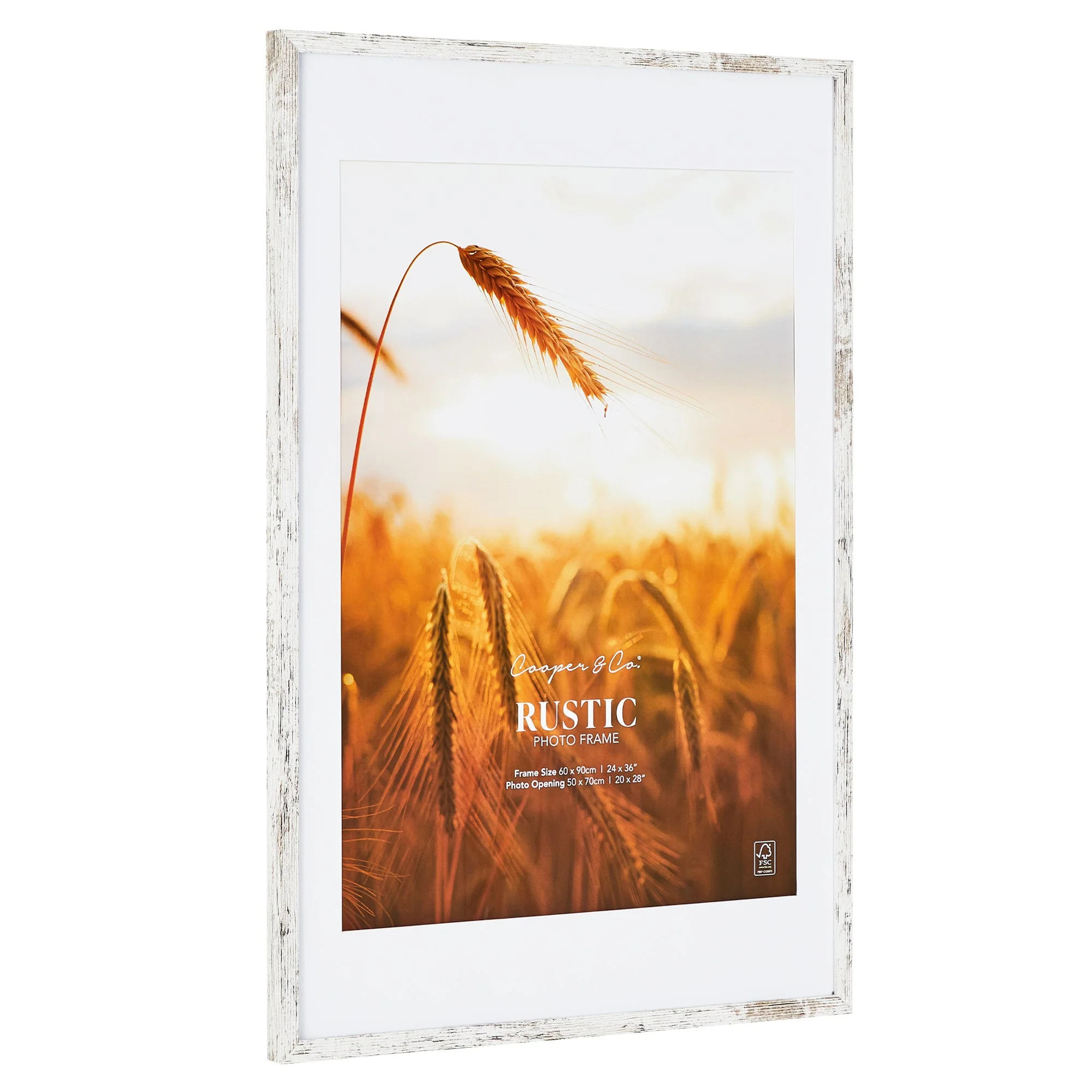 60x90cm Mat to 50x70cm Premium Rustic Wooden Photo Frame - Image 16