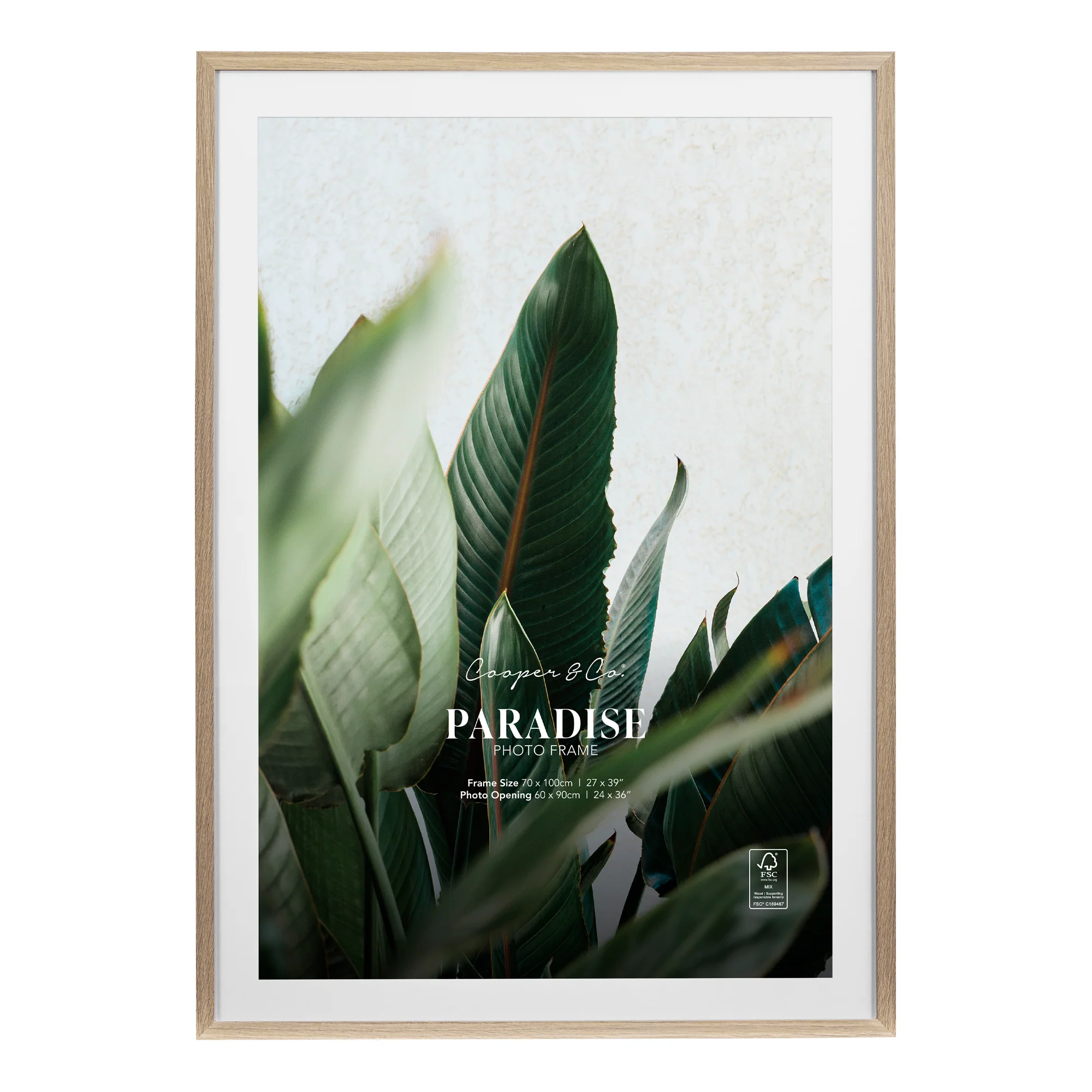 70x100cm Mat to 60x90cm Premium Paradise Wooden Photo Frame - Image 12