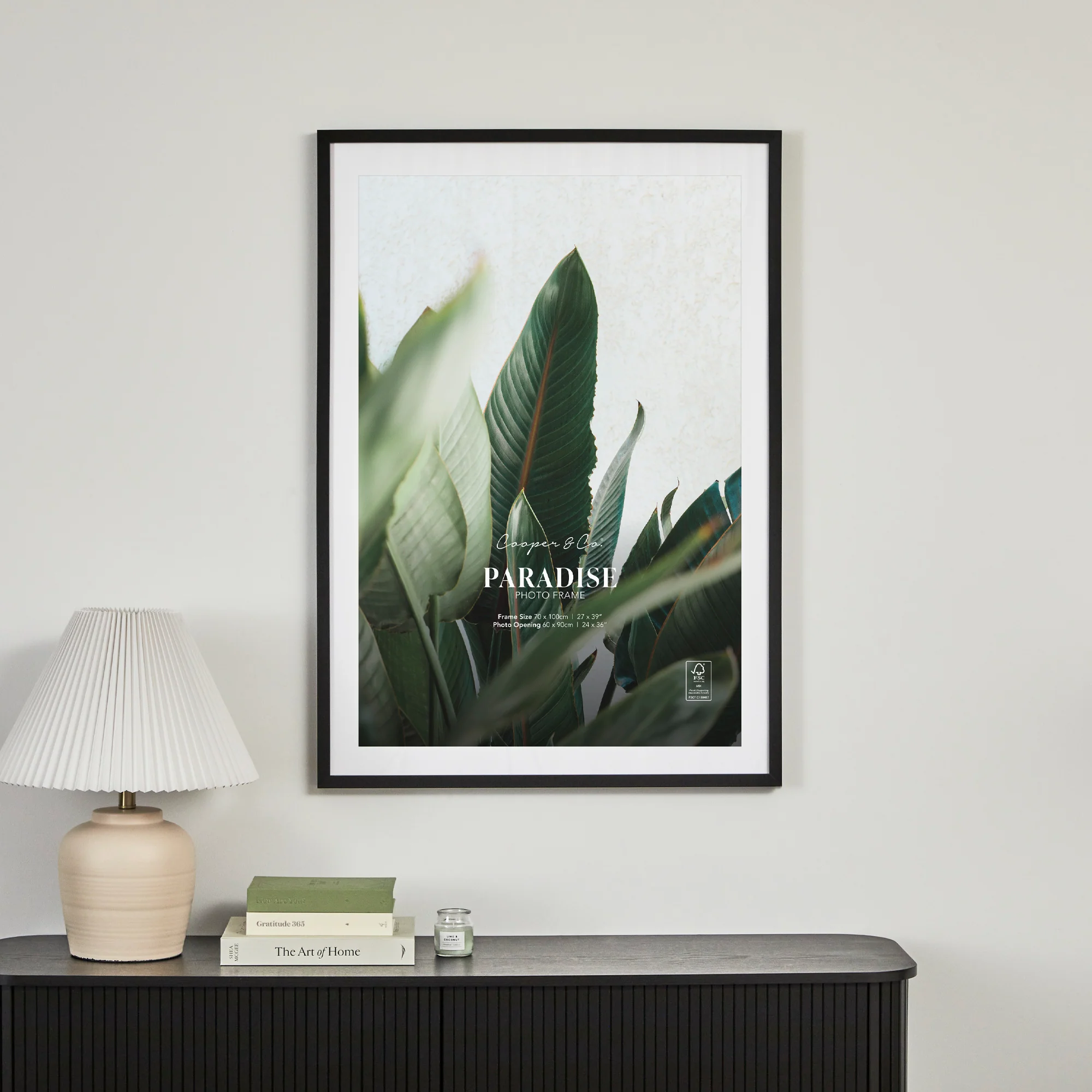 70x100cm Mat to 60x90cm Premium Paradise Wooden Photo Frame - Image 2