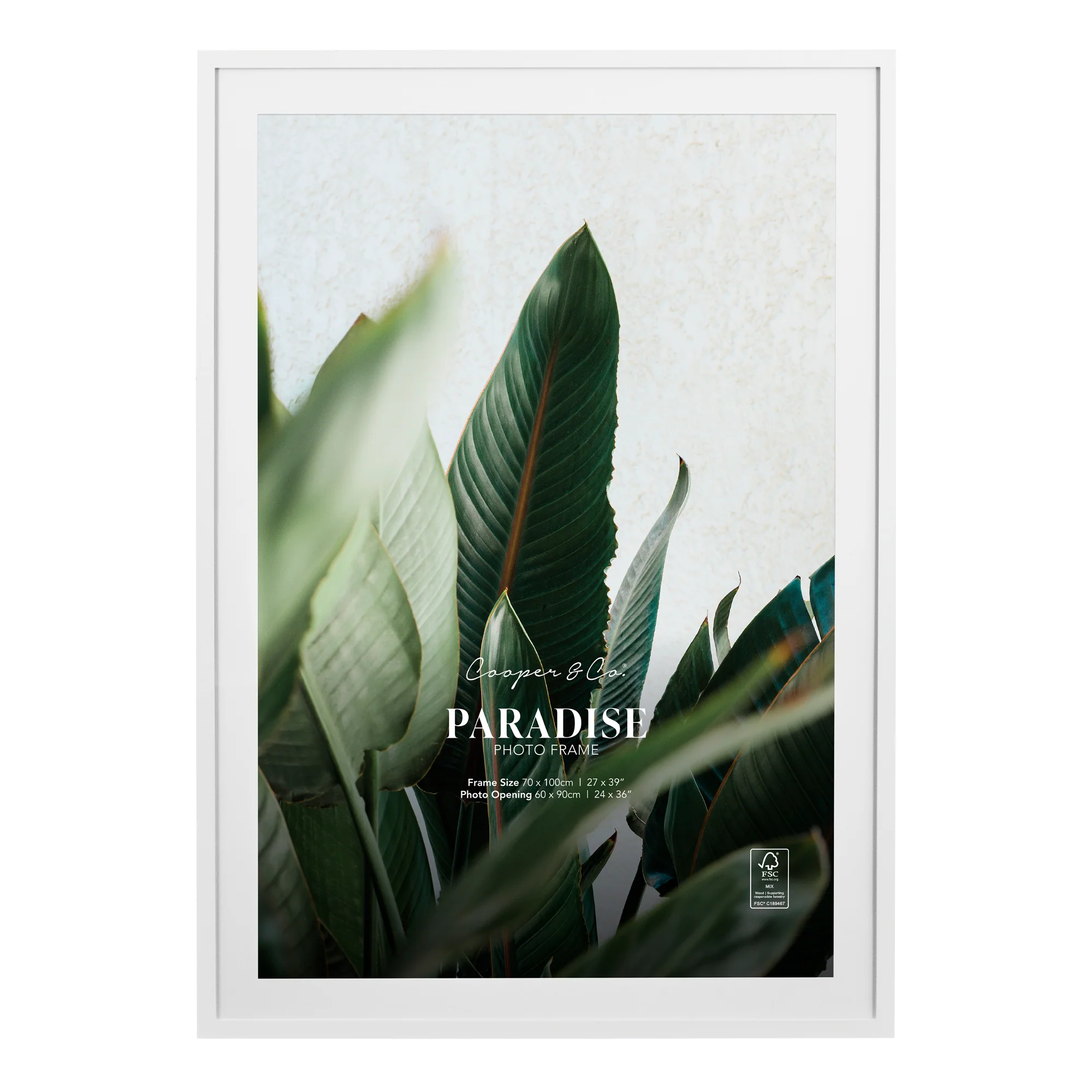 70x100cm Mat to 60x90cm Premium Paradise Wooden Photo Frame - Image 23