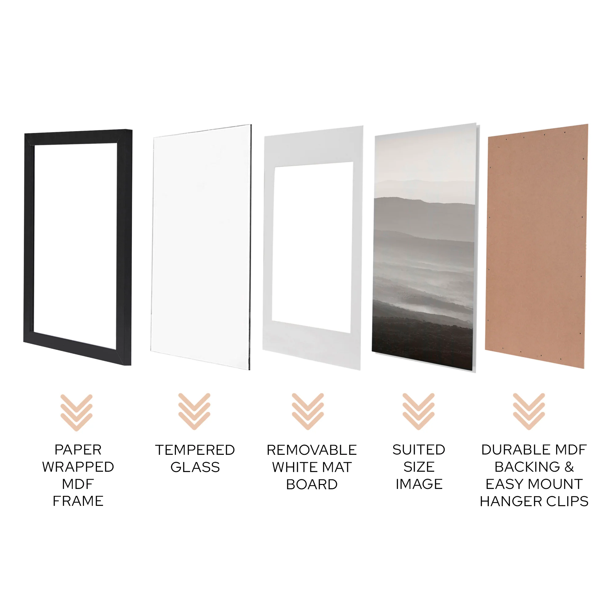 70x100cm Mat to 60x90cm Premium Paradise Wooden Photo Frame - Image 7