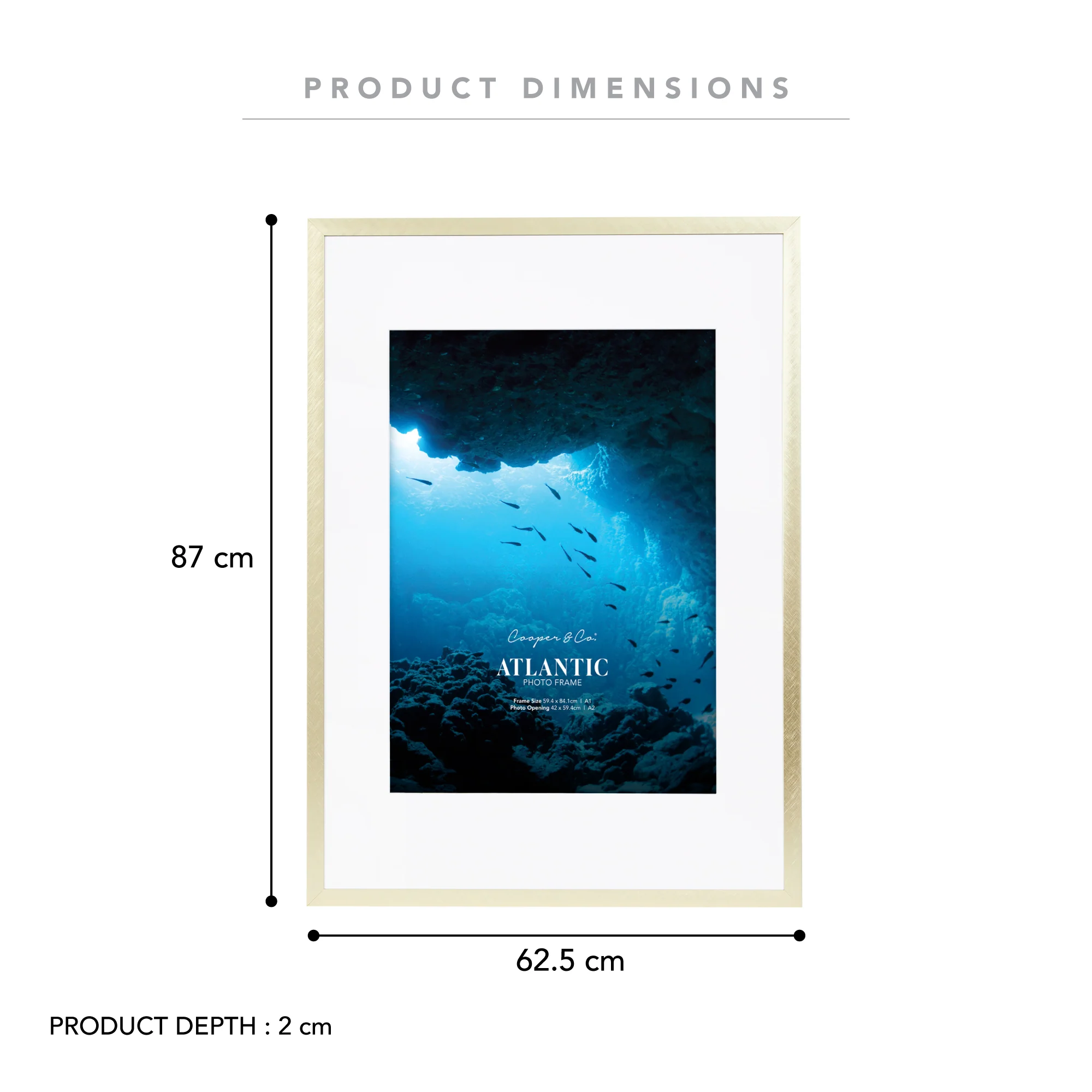 A1 Mat to A2 Boldline Metal Photo Frame - Image 13