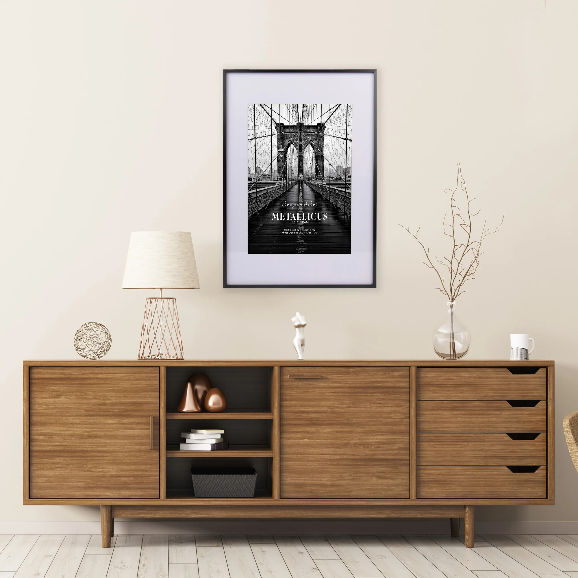 A2 Mat to A3 Premium Metal Photo Frame - Image 2