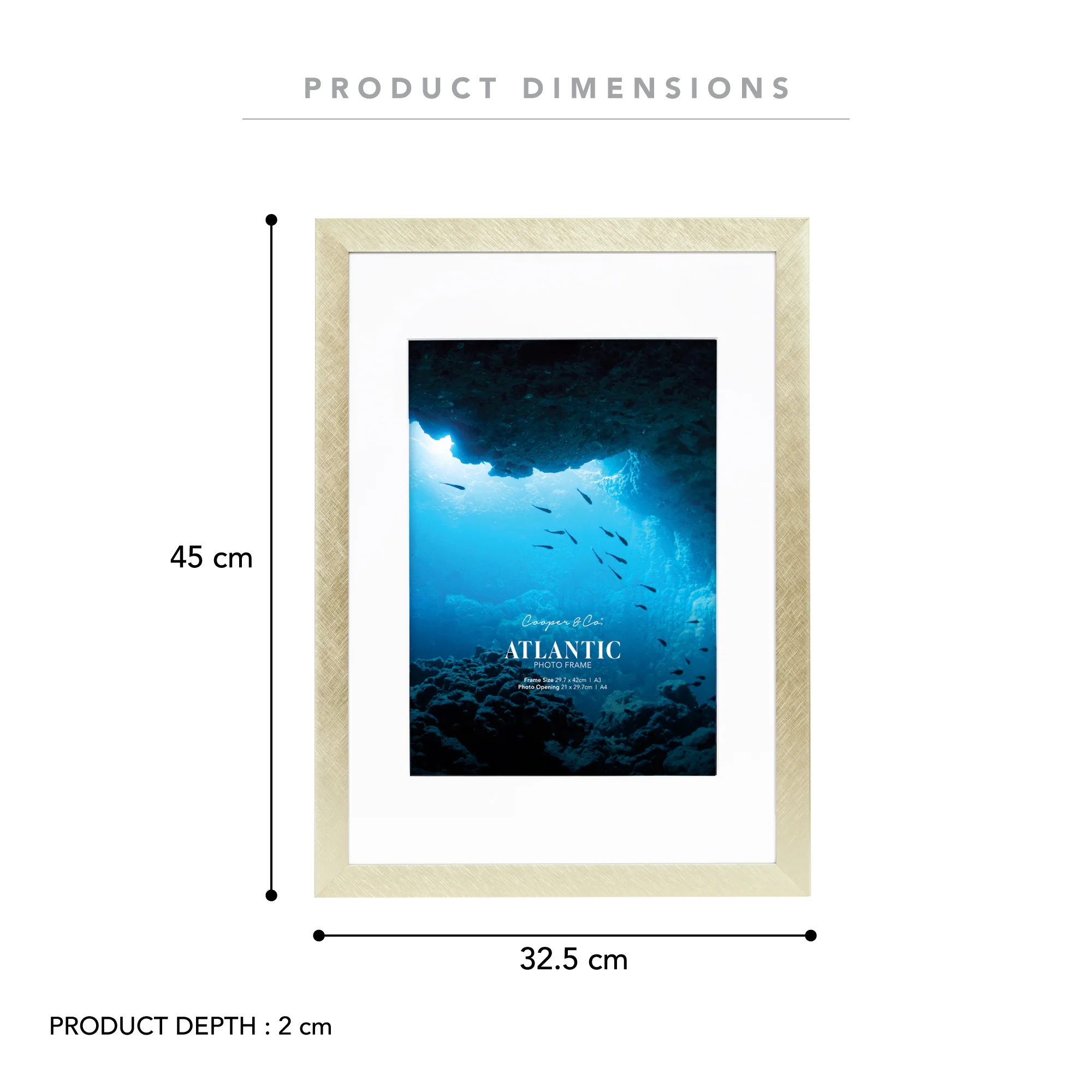 A3 Mat to A4 Boldline Metal Photo Frame - Image 13