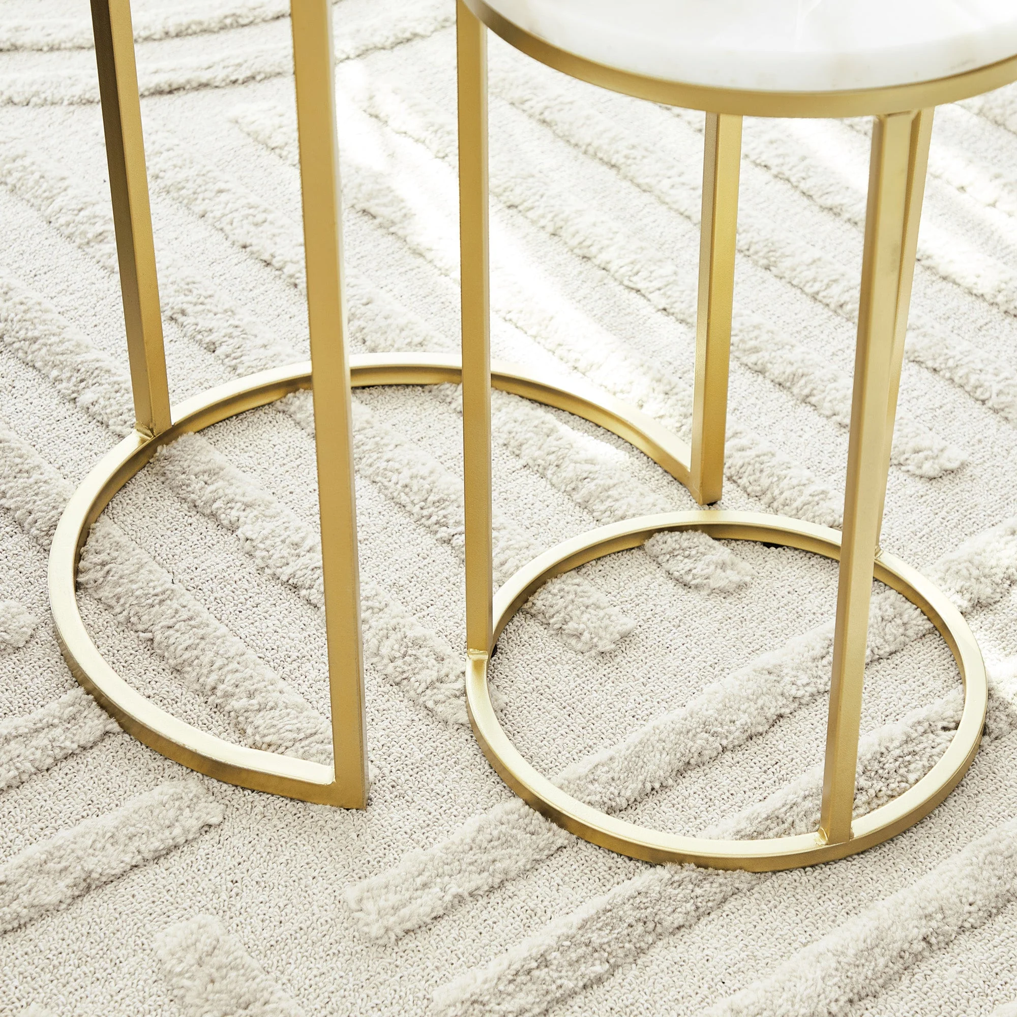 Ada Marble Nested Side Table Gold - Image 6