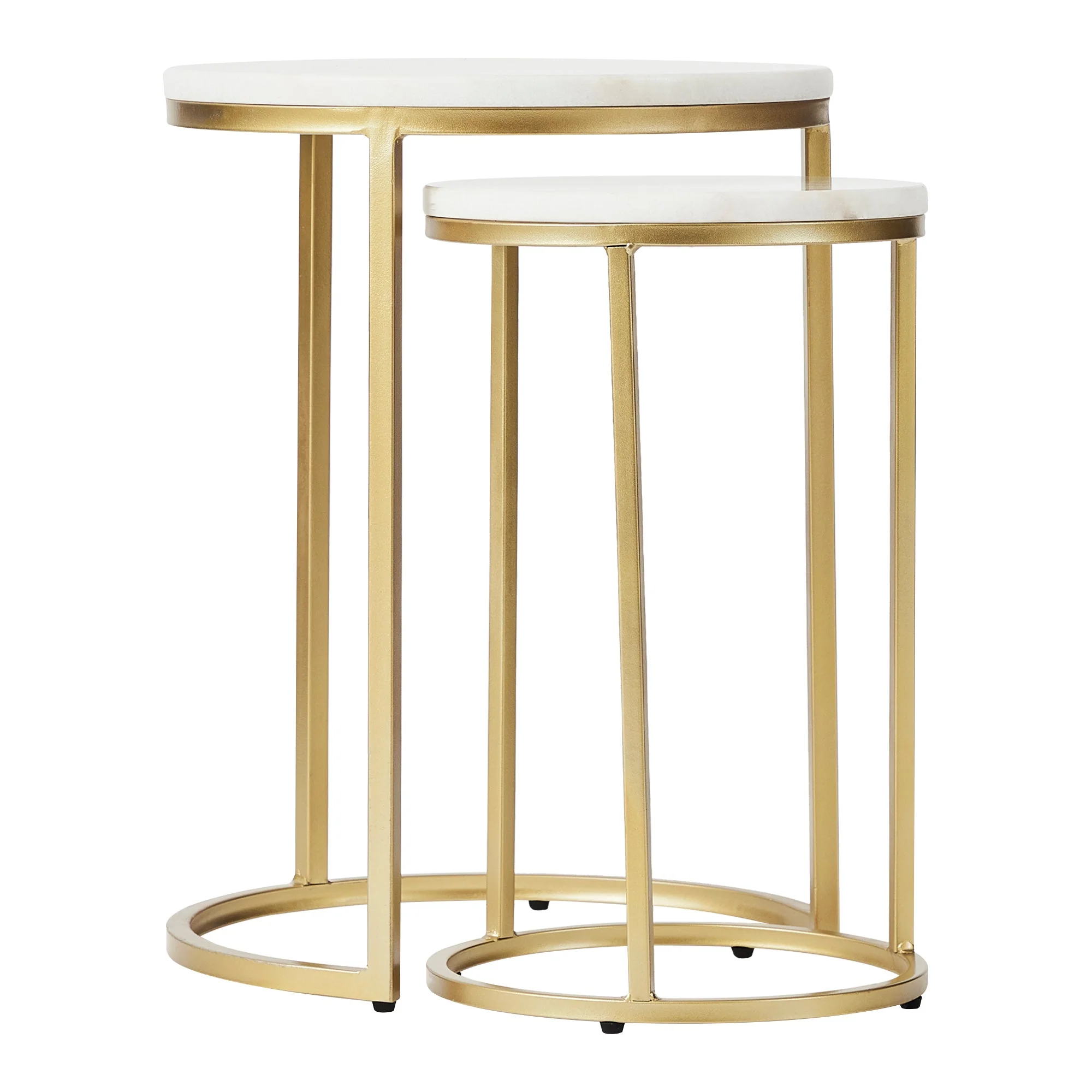 Ada Marble Nested Side Table Gold - Image 8