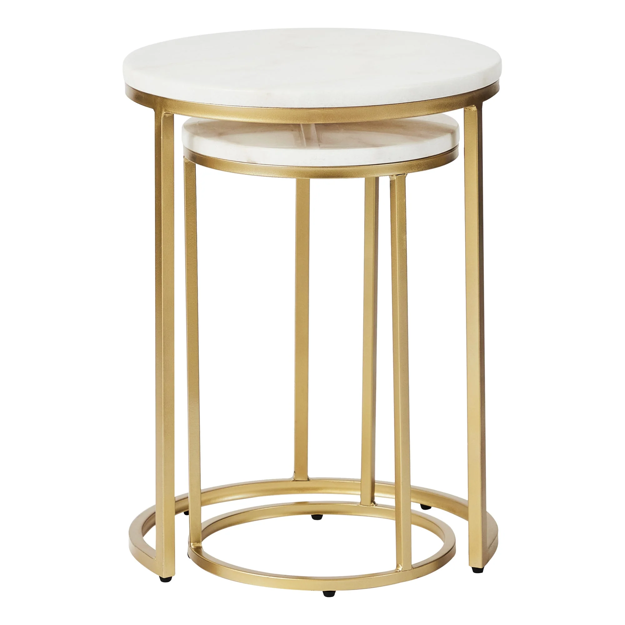Ada Marble Nested Side Table Gold - Image 9