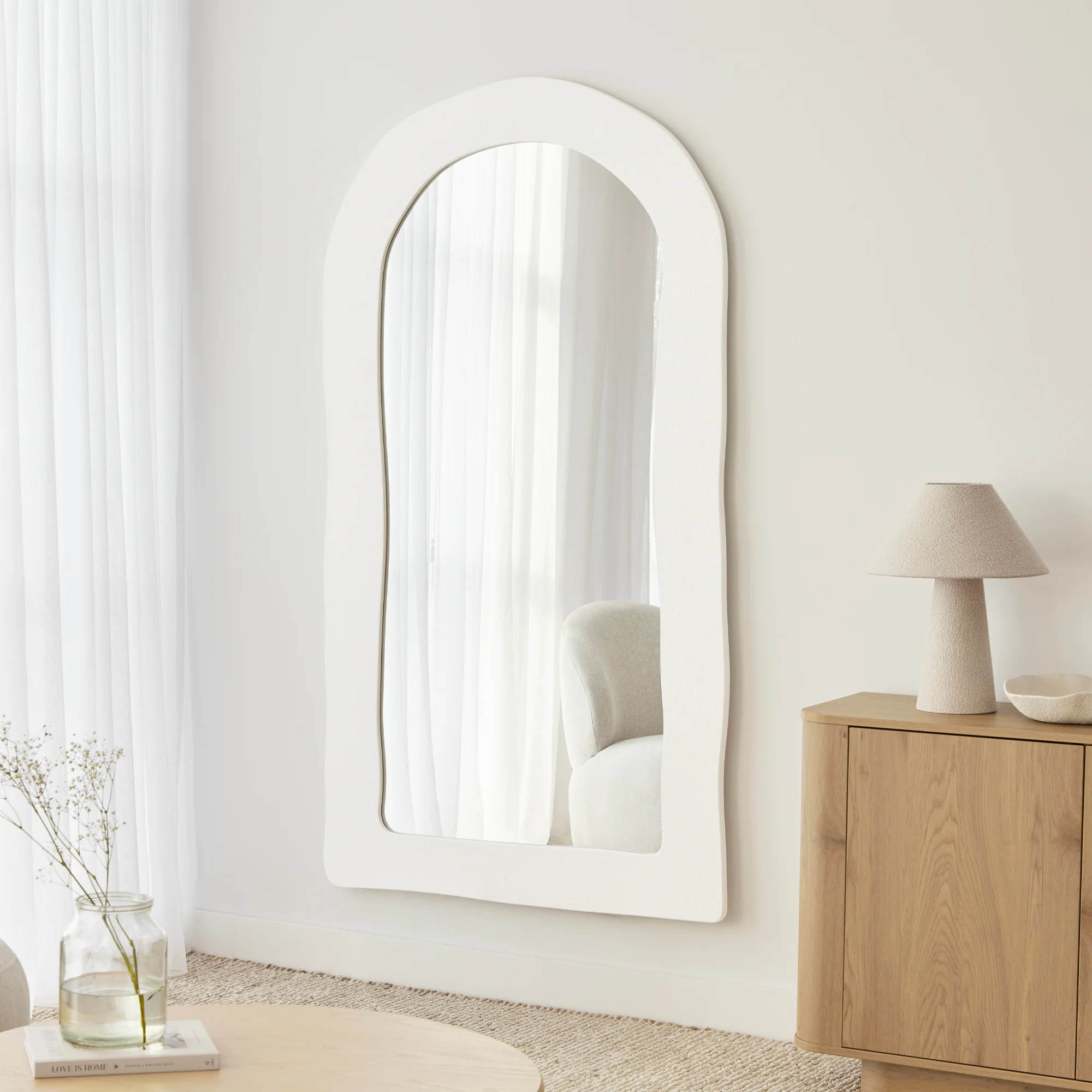 Alex 180cm Arch Mirror White - Image 6