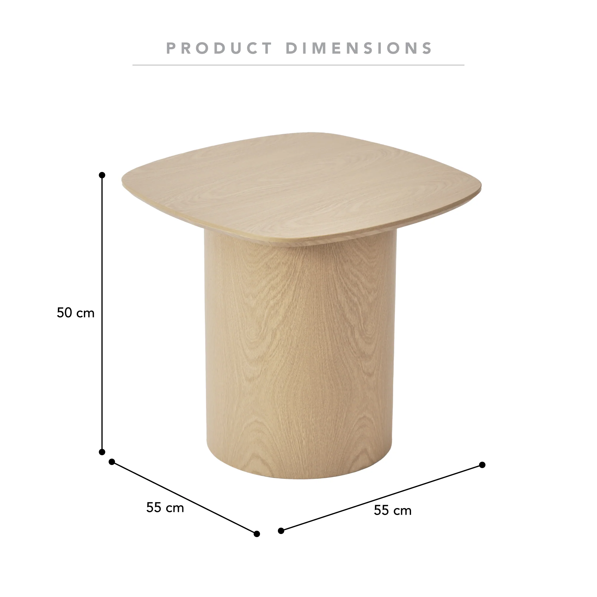 Alex Side Table Oak - Image 3