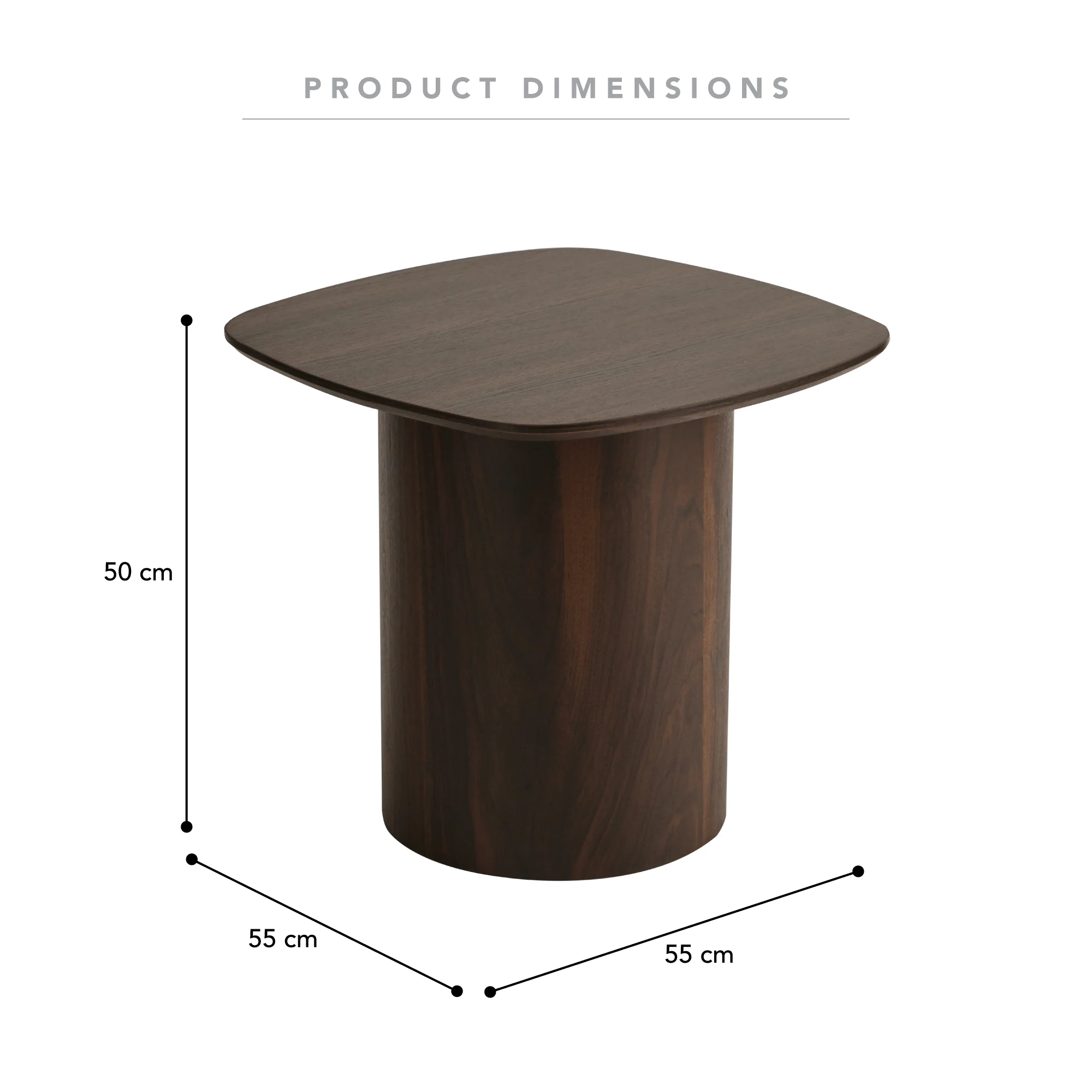 Alex Side Table Walnut - Image 3