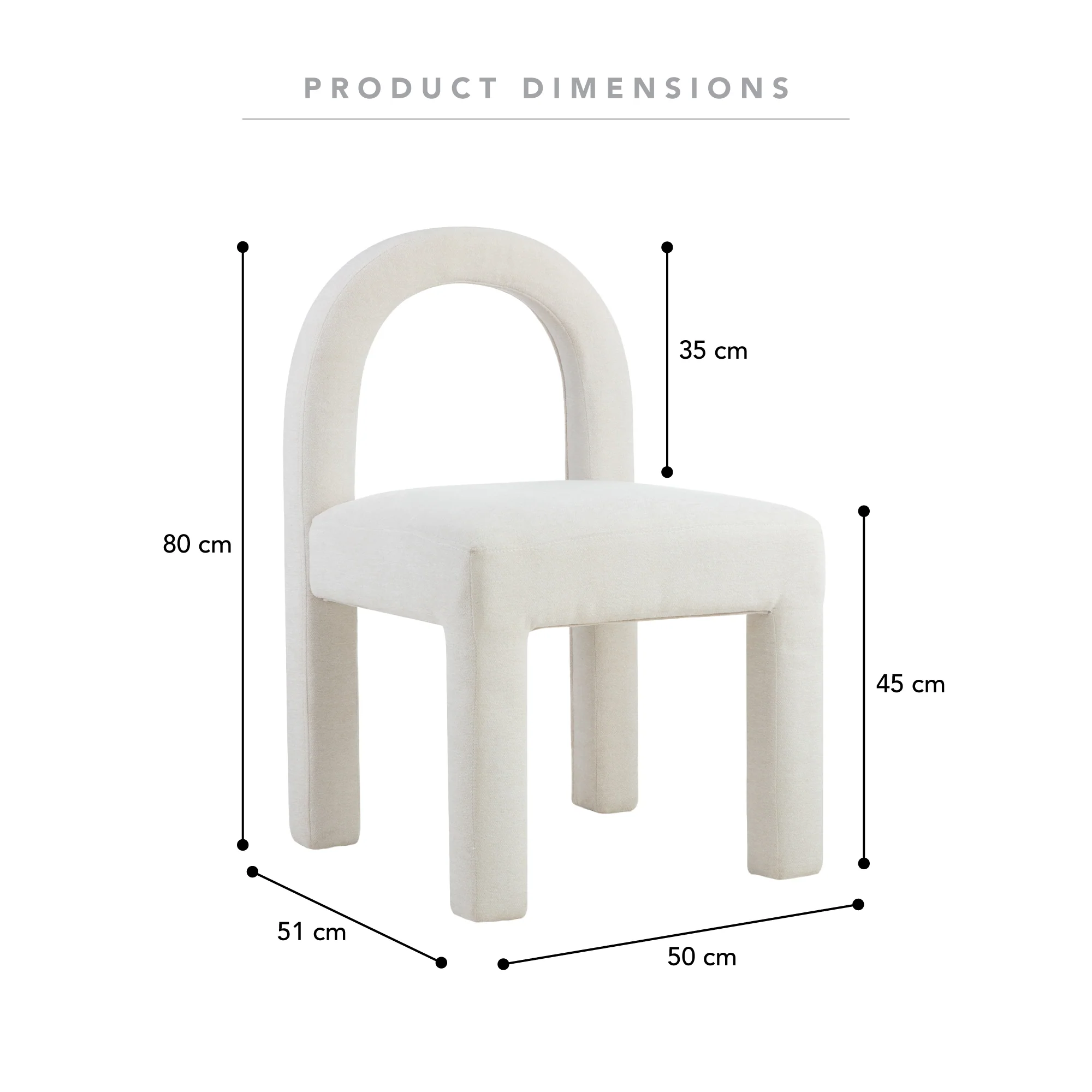 Alexis Set of 4 Dining Chairs Cream - Image 3