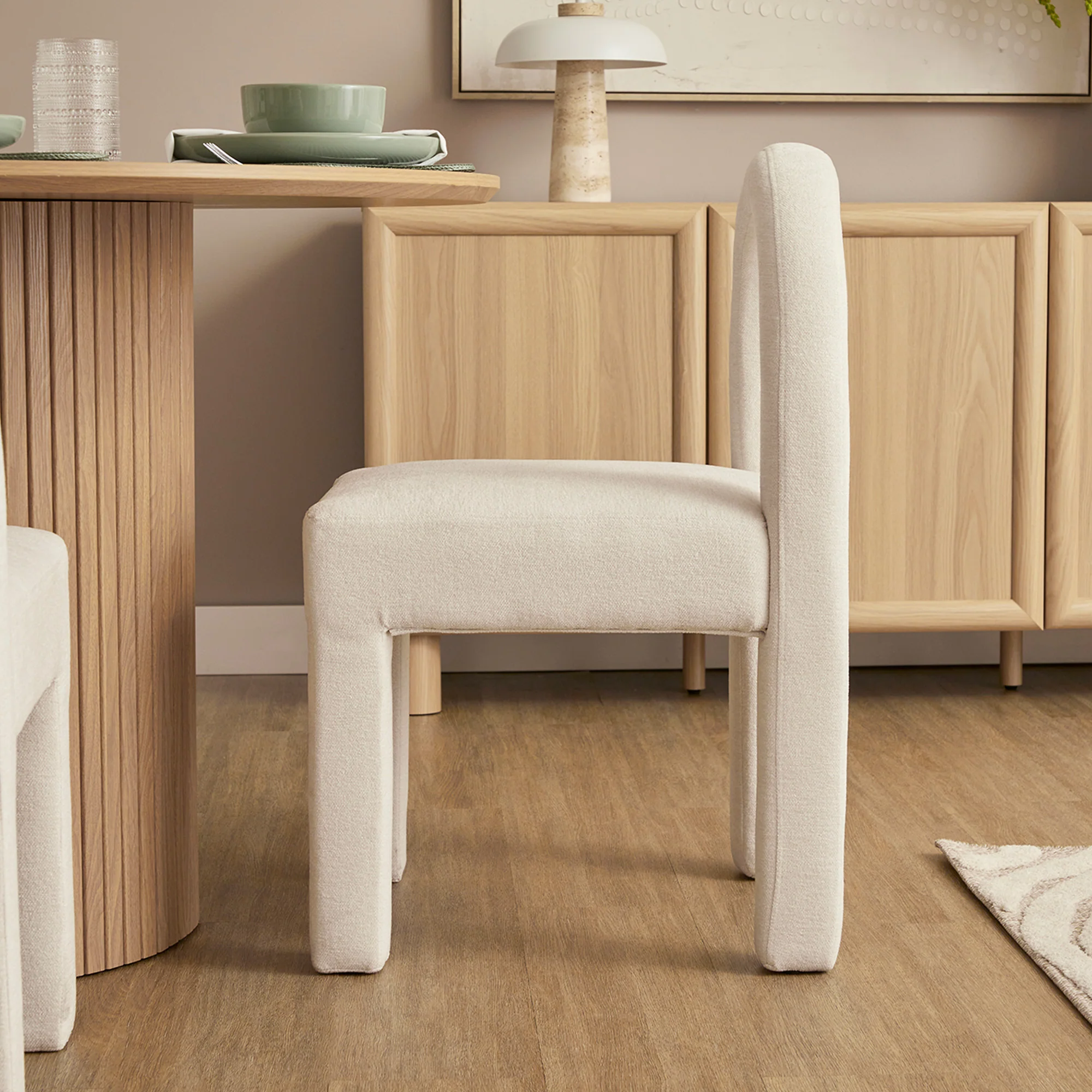 Alexis Set of 4 Dining Chairs Cream - Image 5