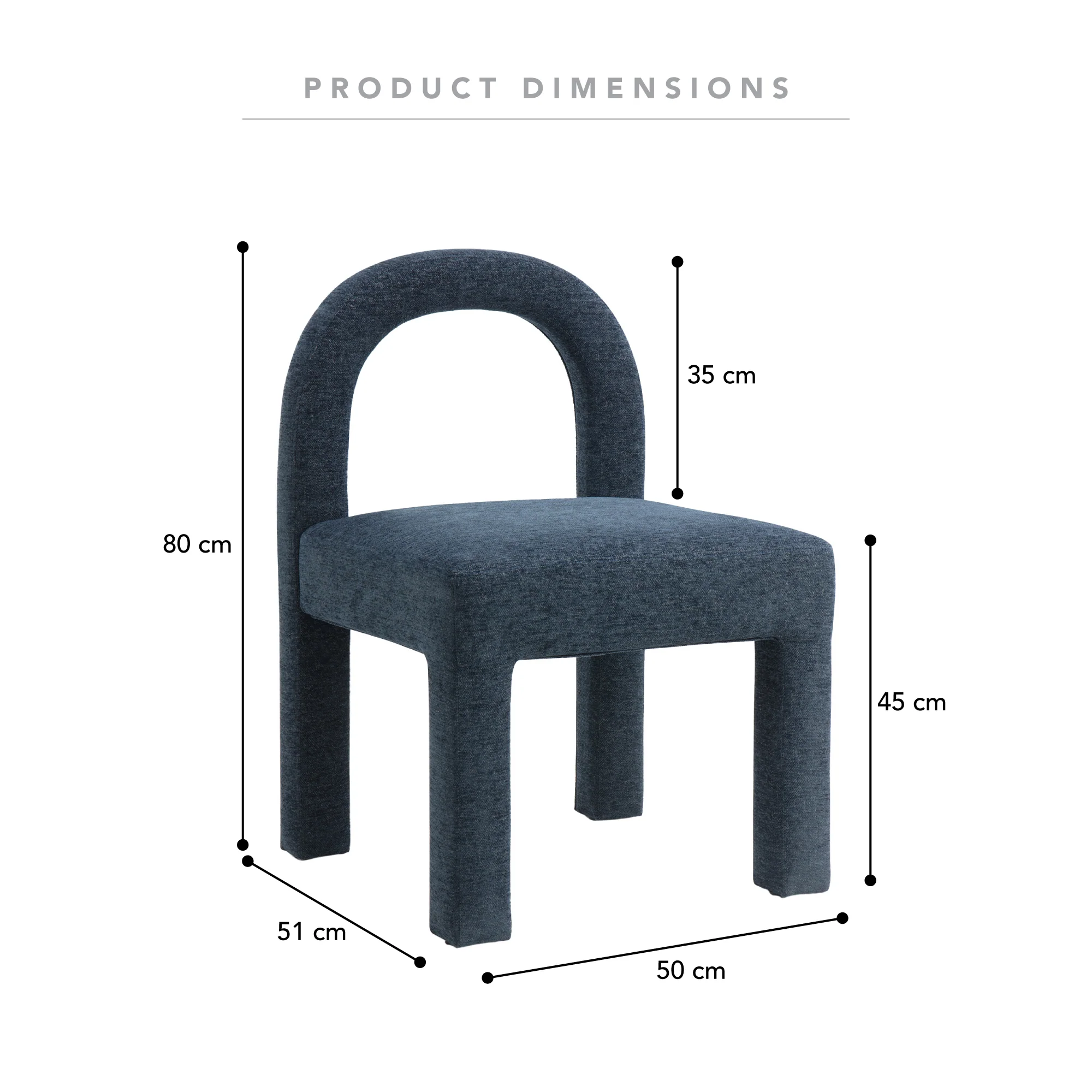 Alexis Set of 4 Dining Chairs Indigo - Image 3